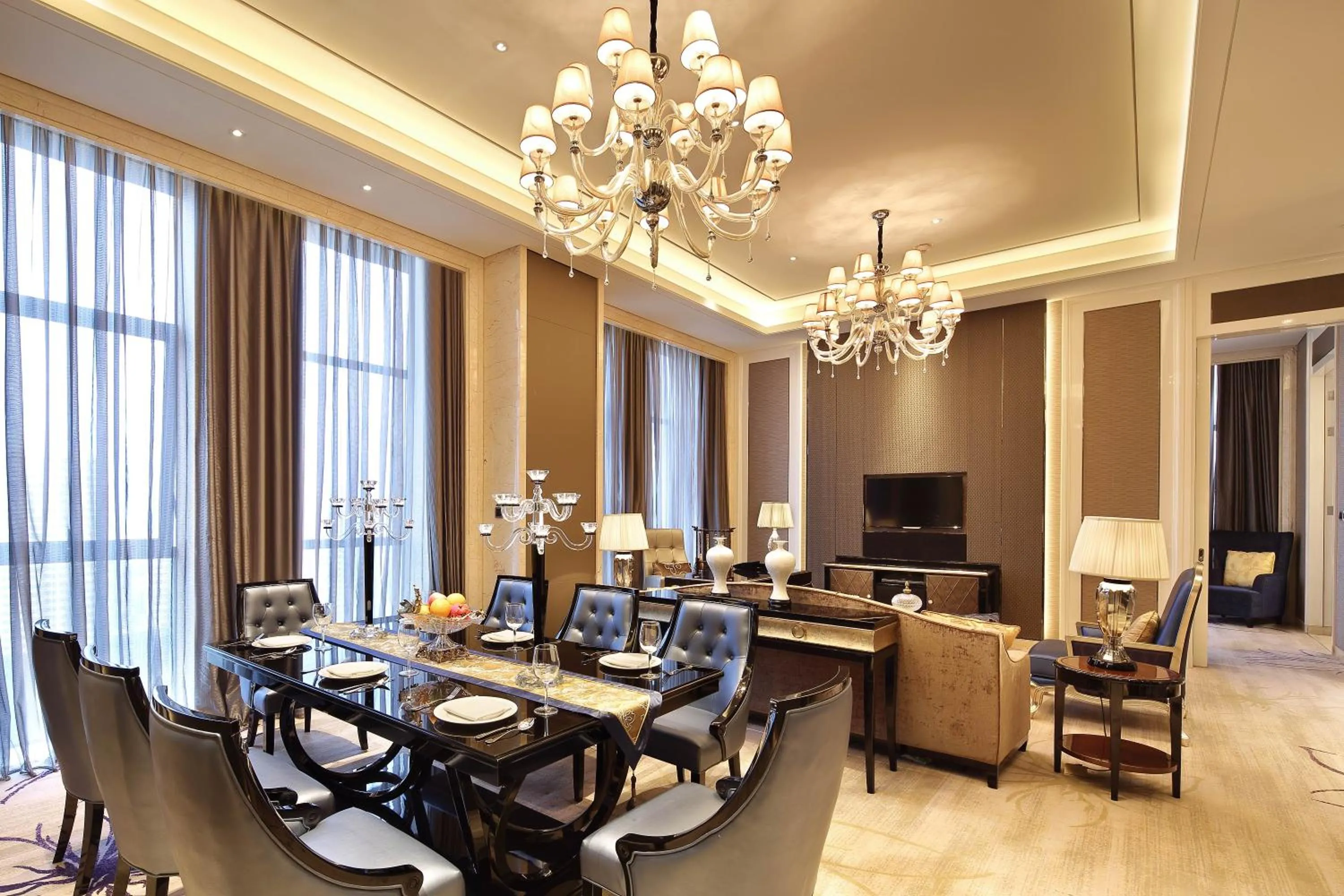 Living room in Wanda Realm Guangyuan