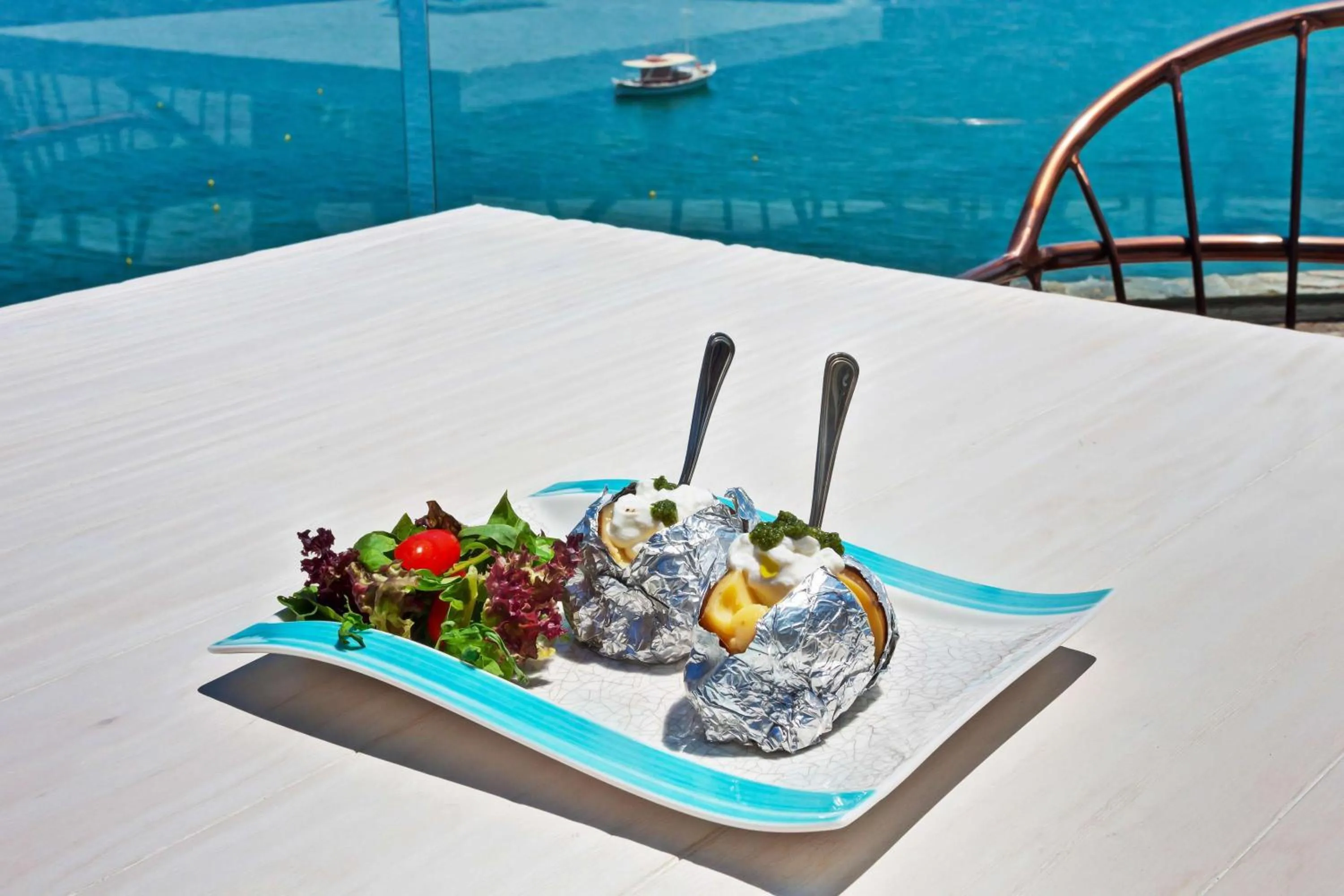 Food close-up in Royal Marmin Bay Boutique & Art Hotel