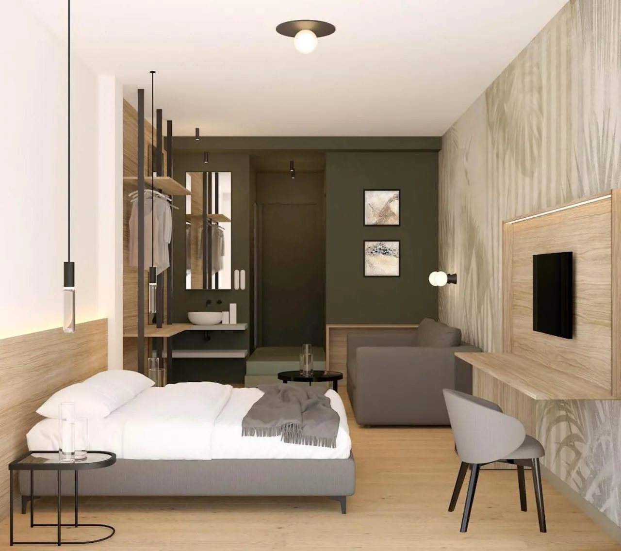 Bedroom, Bed in Hotel Benacus Panoramic