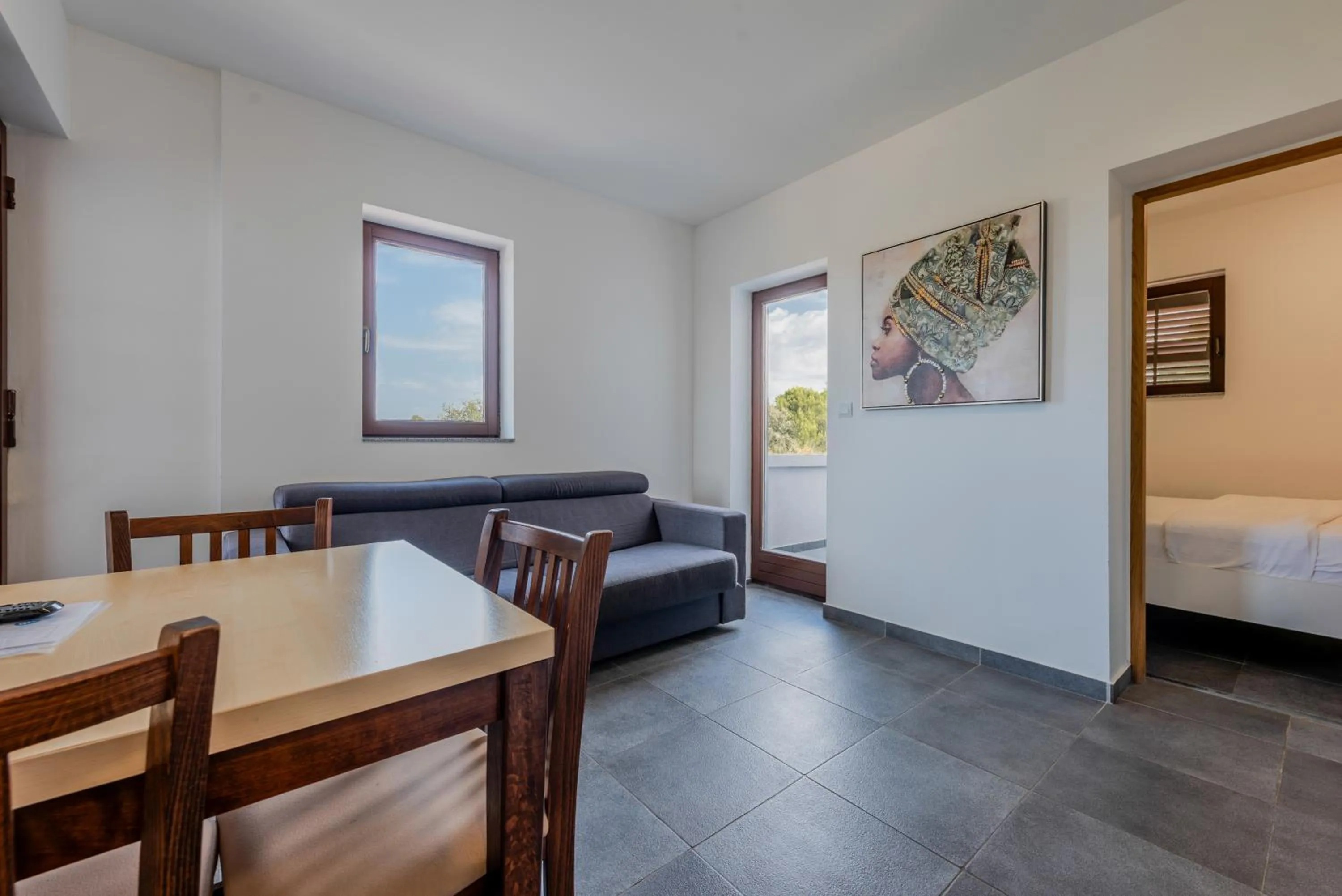 Living room, Bed in Aparthotel Plat