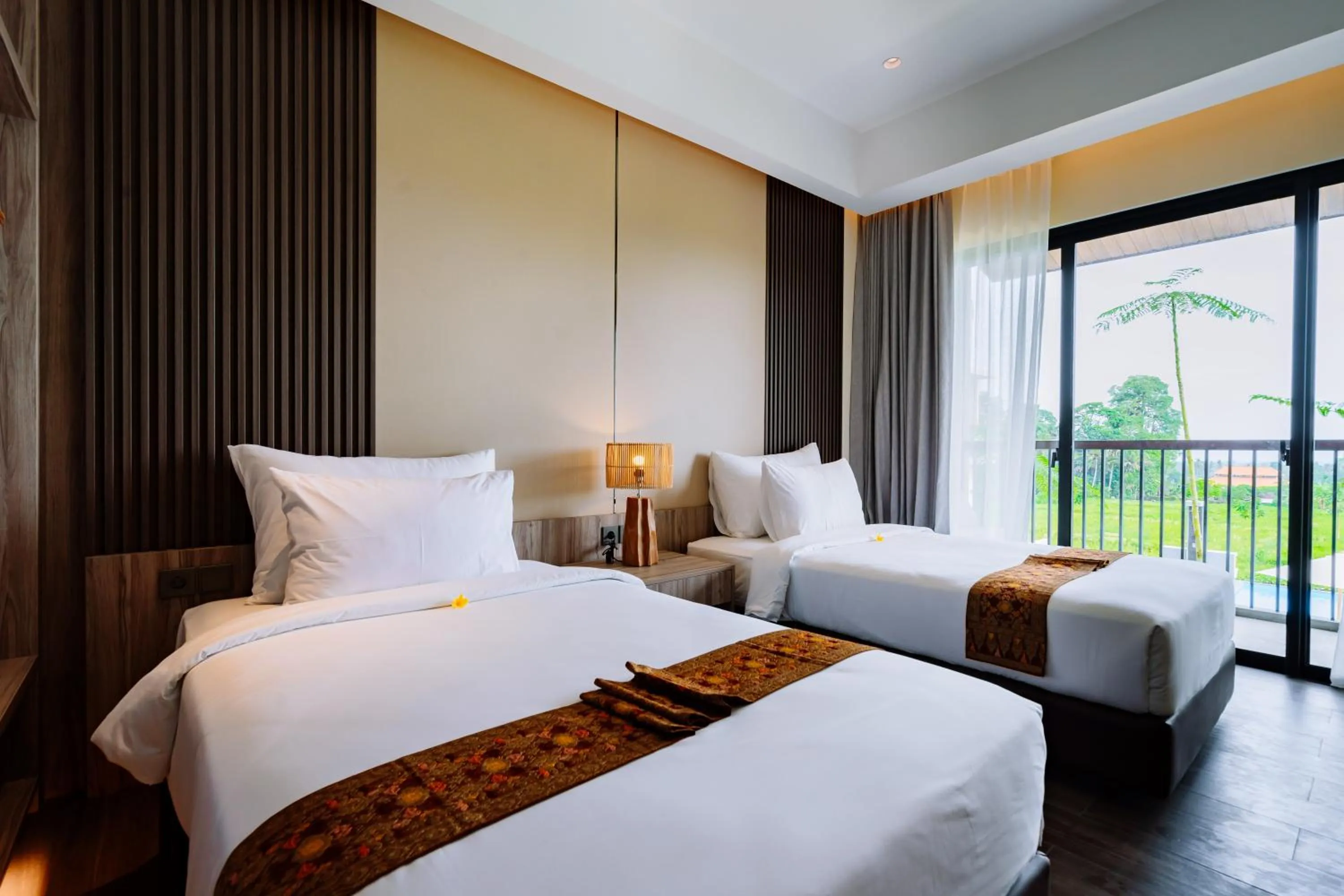 View (from property/room), Bed in Big Dragon Villas Ubud