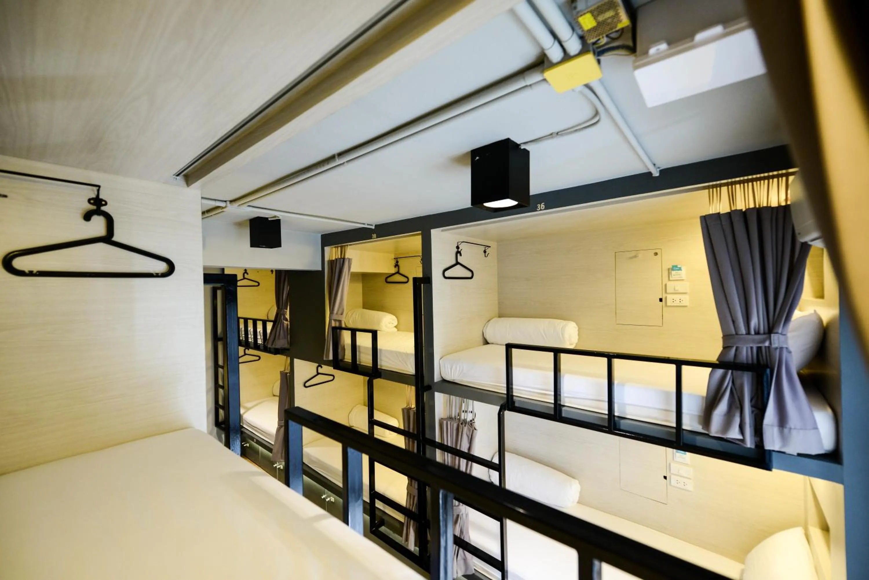 Bedroom, Bed in The Cube Hostel Silom