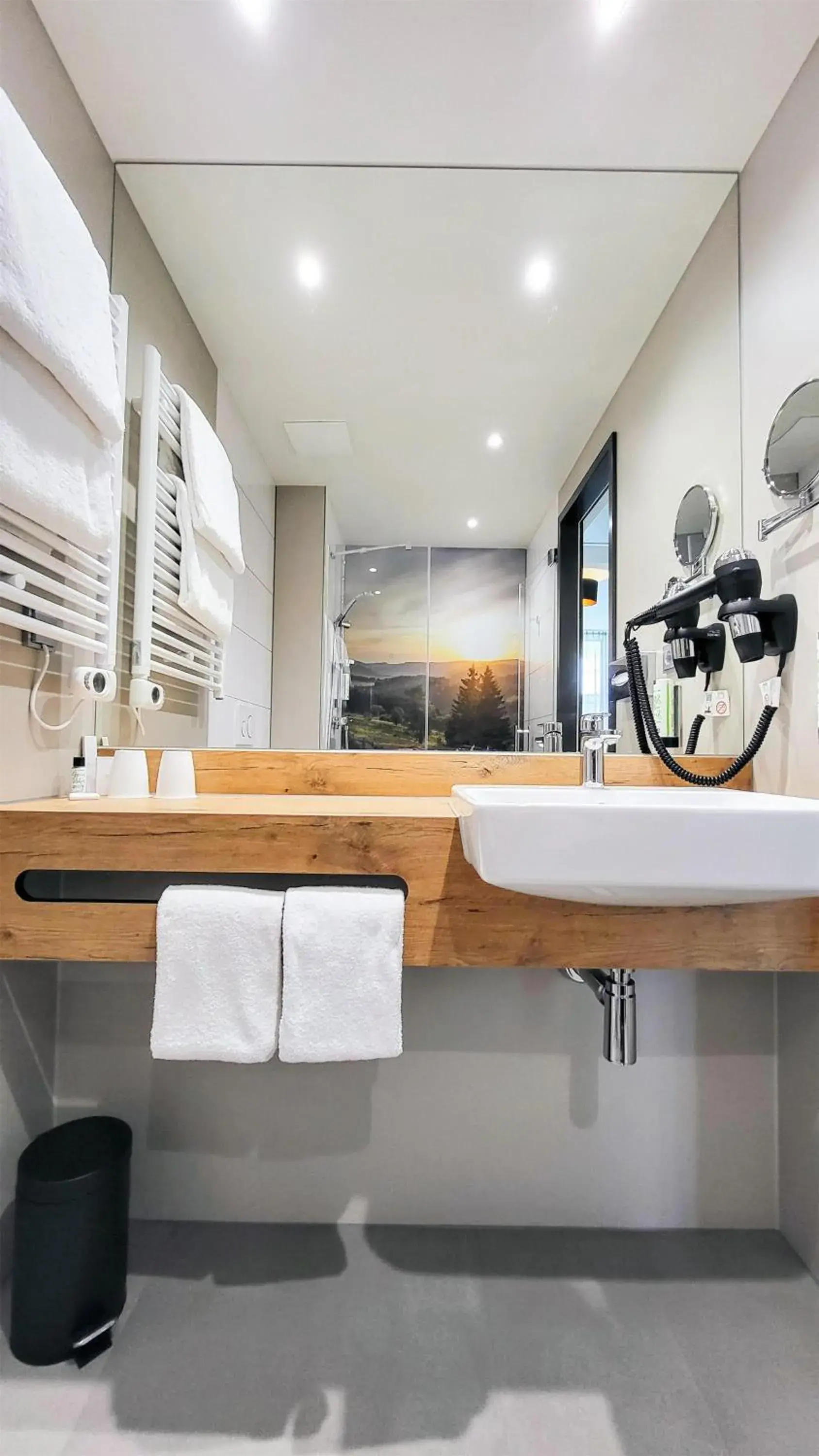 Family Room with One Double and One Single Bed and Walk-In Shower in Mountain View Hotel Willingen, BW Signature Collection Family Room with One Double and One Single Bed and Walk-In Shower in Mountain View Hotel Willingen, BW Signature Collection