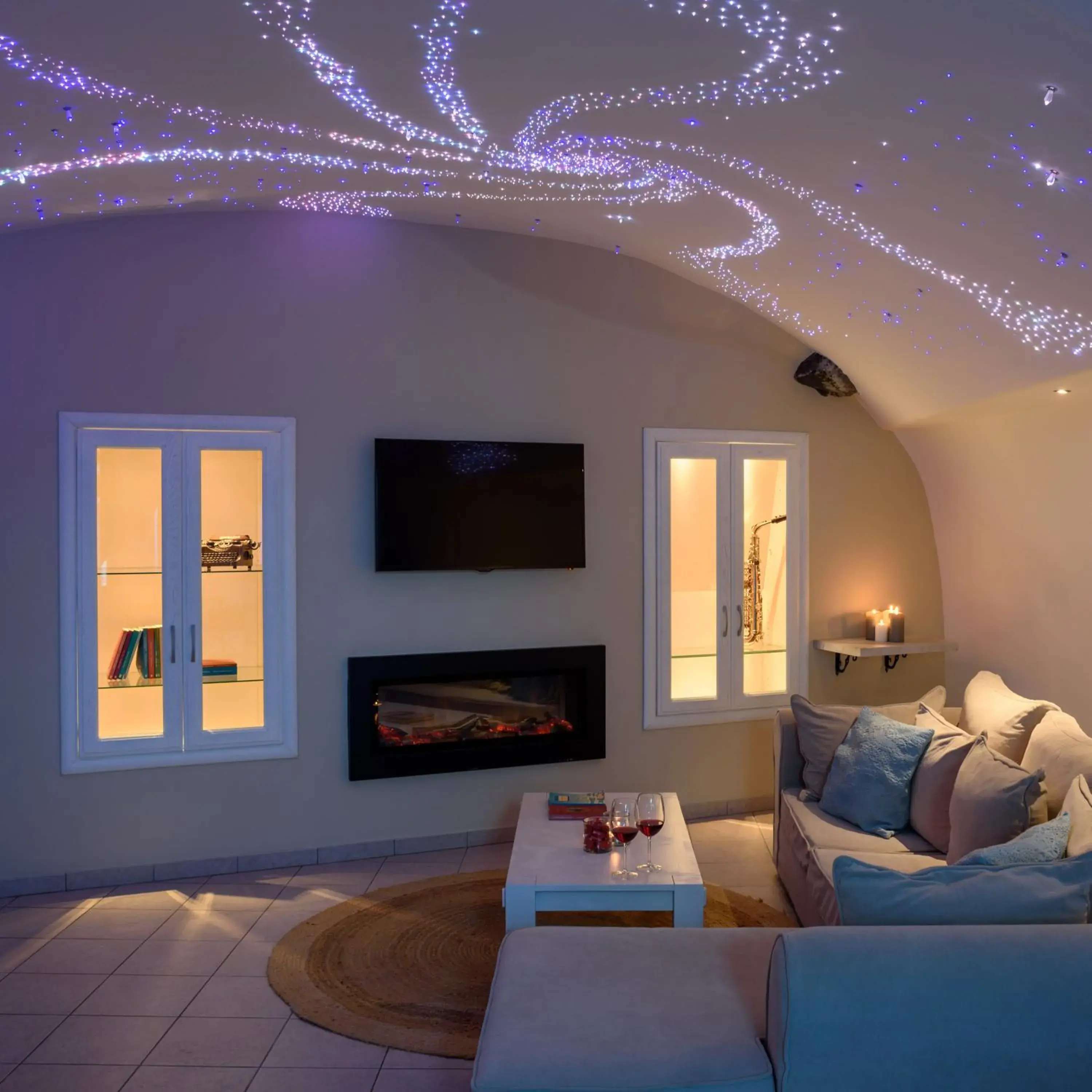 Living room in Suite Home Santorini Living room in Suite Home Santorini
