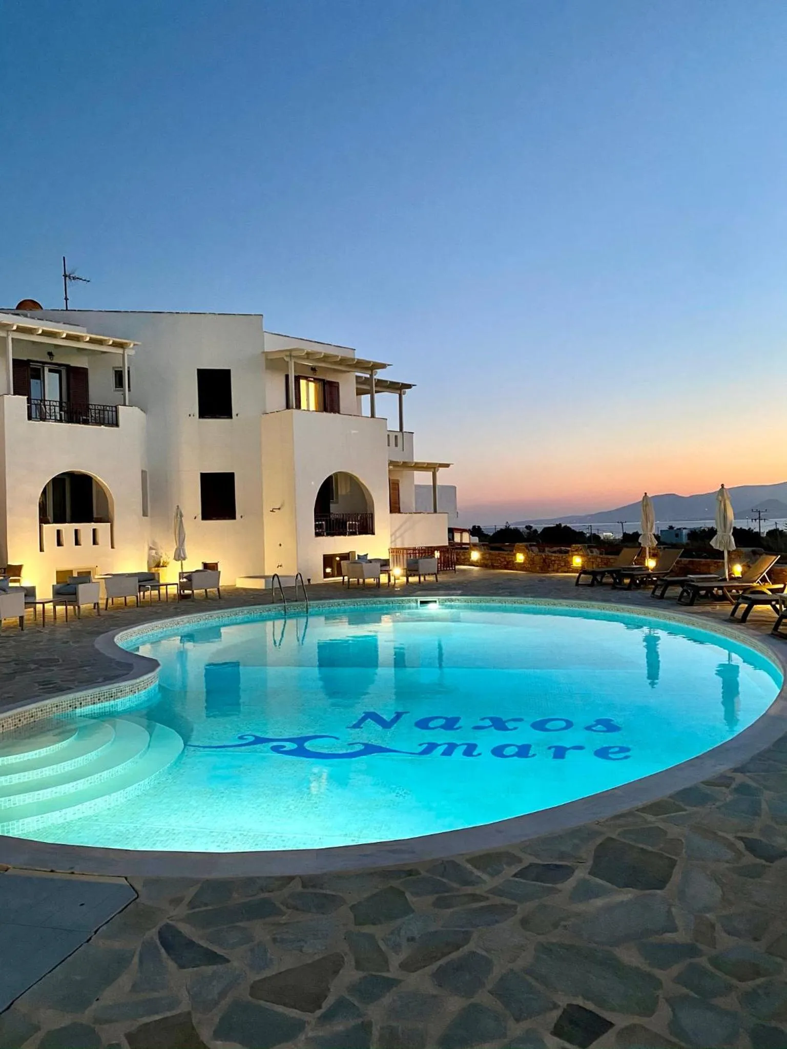 Swimming pool in Naxos Mare