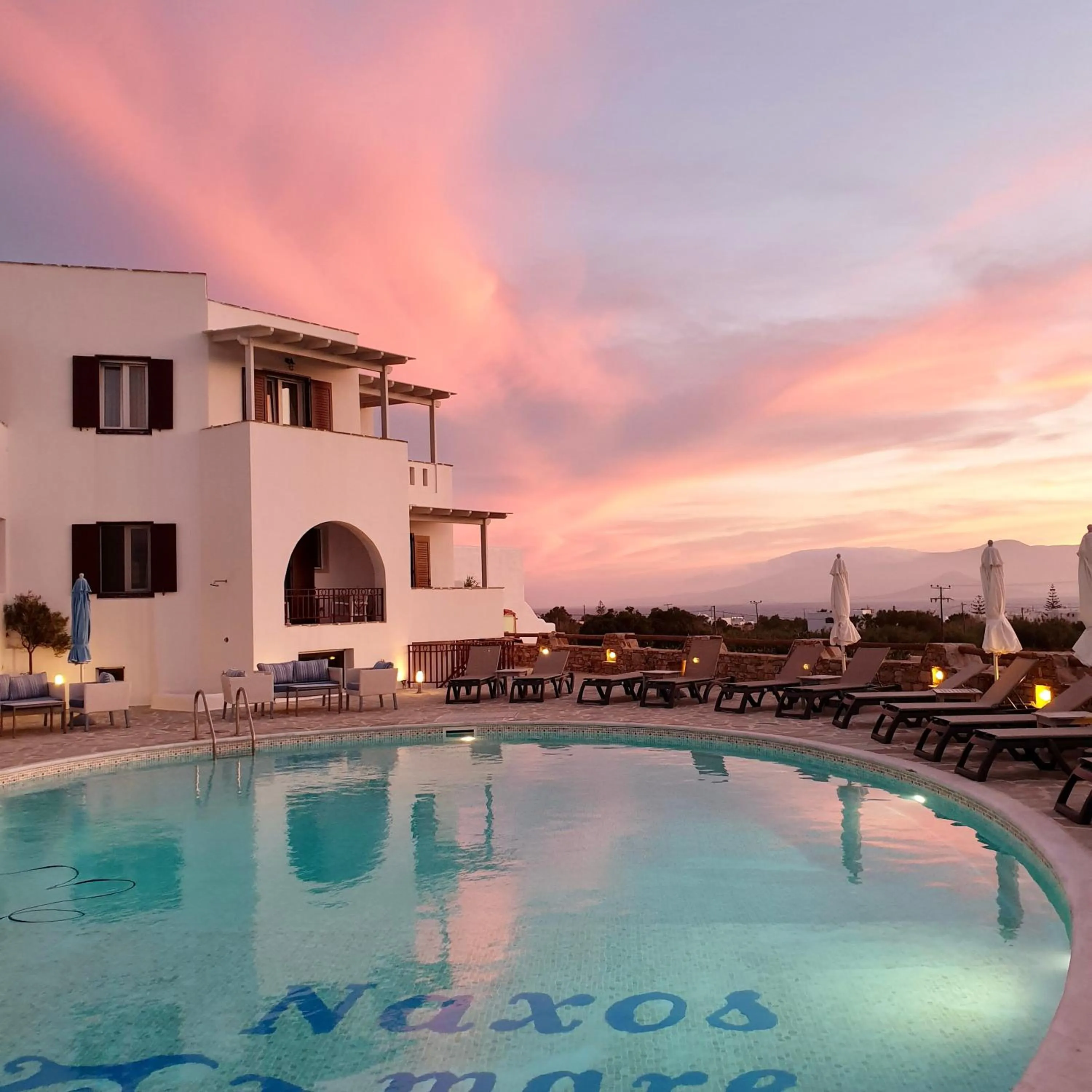 Swimming pool in Naxos Mare