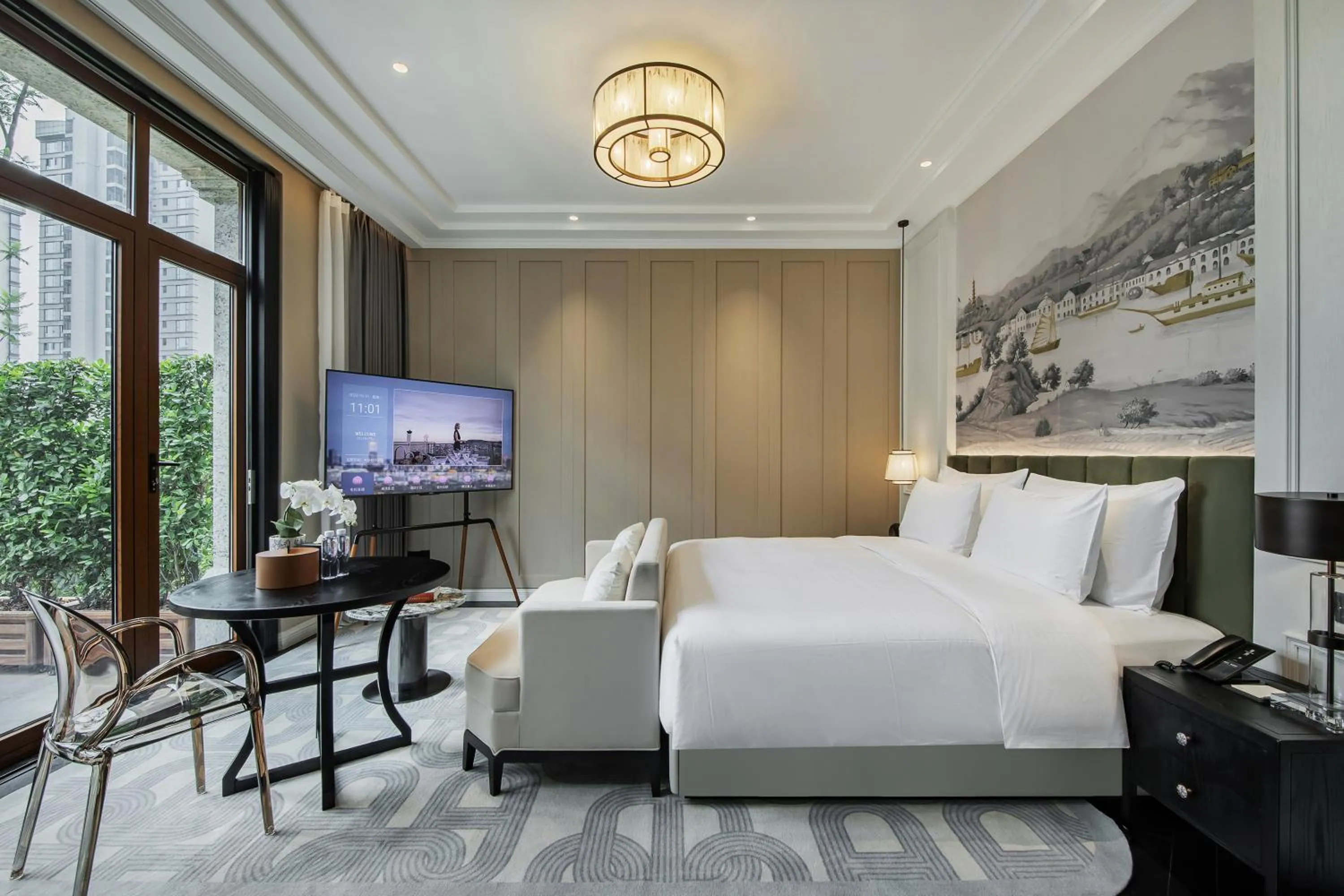 Photo of the whole room, Bed in CHONGQING MANQUE MANSION
