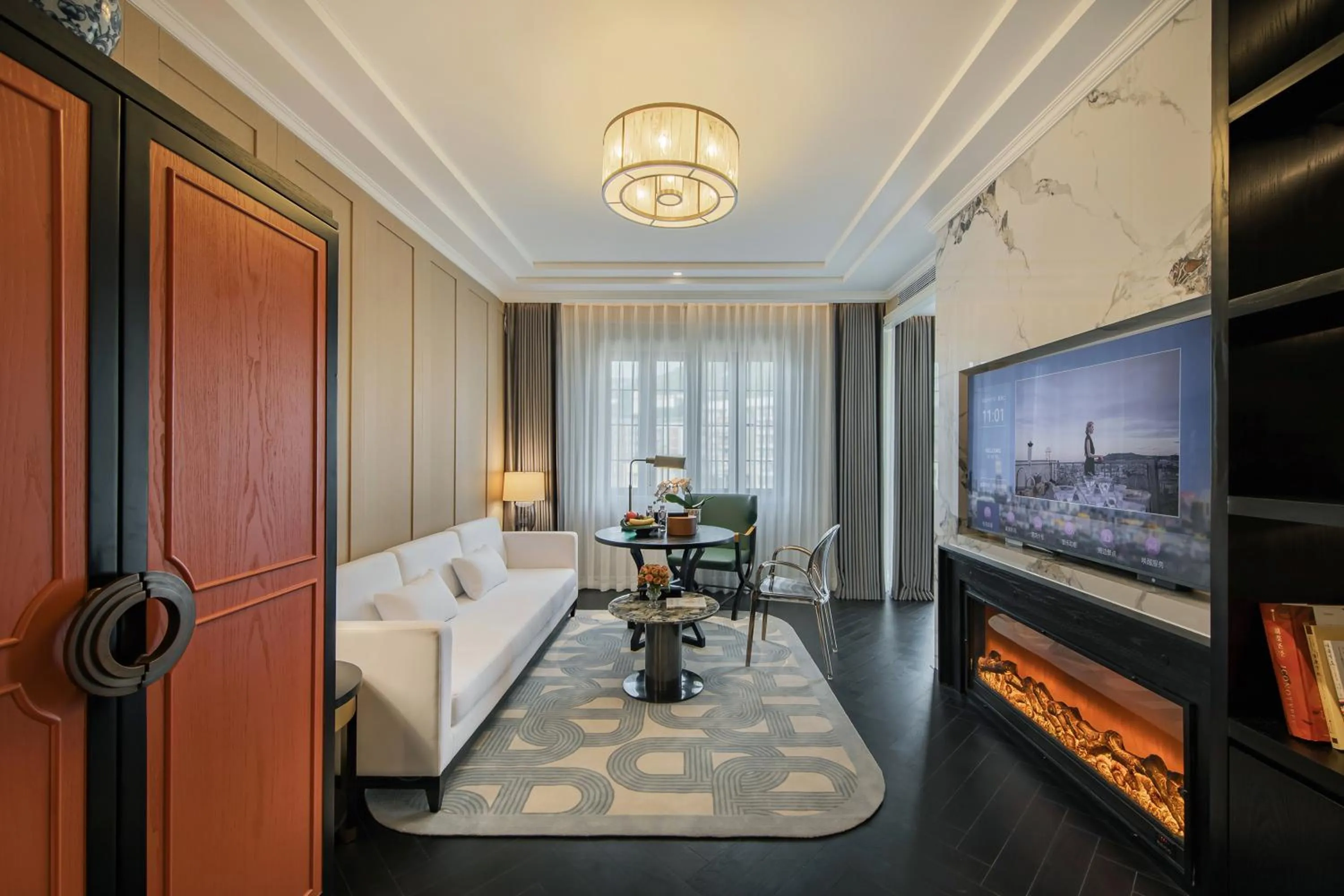 Seating area, Bed in CHONGQING MANQUE MANSION