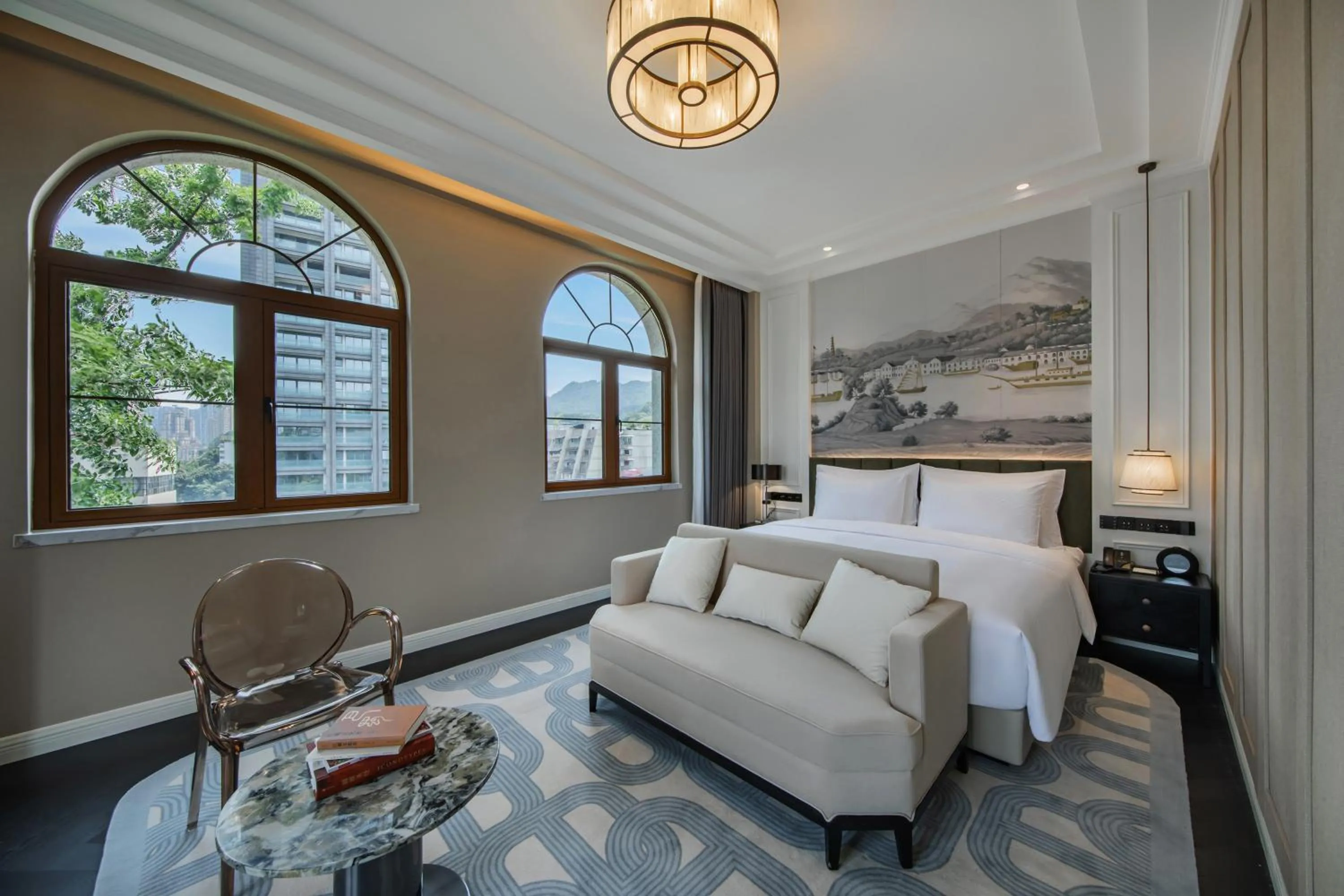Photo of the whole room, Bed in CHONGQING MANQUE MANSION