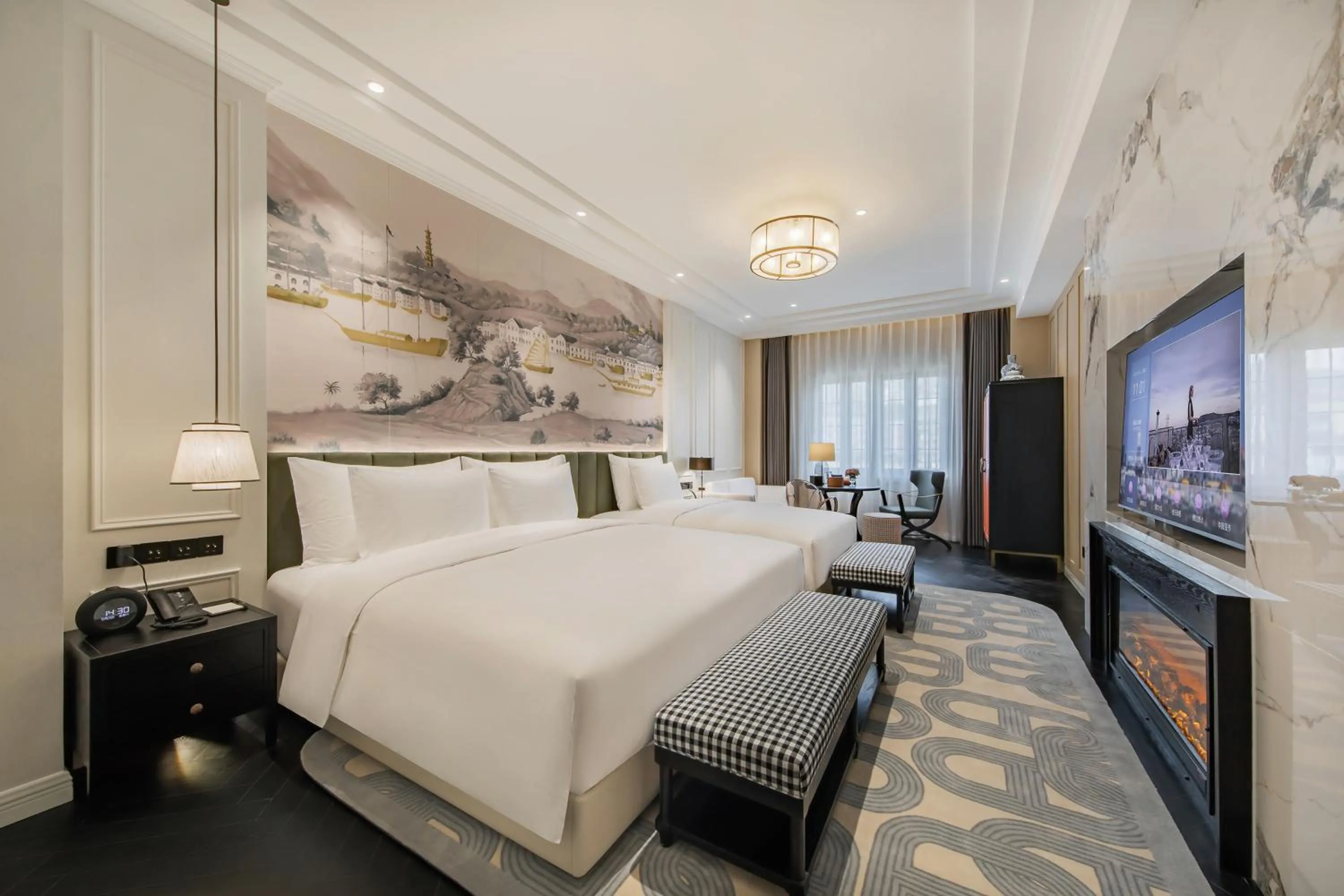 Photo of the whole room, Bed in CHONGQING MANQUE MANSION