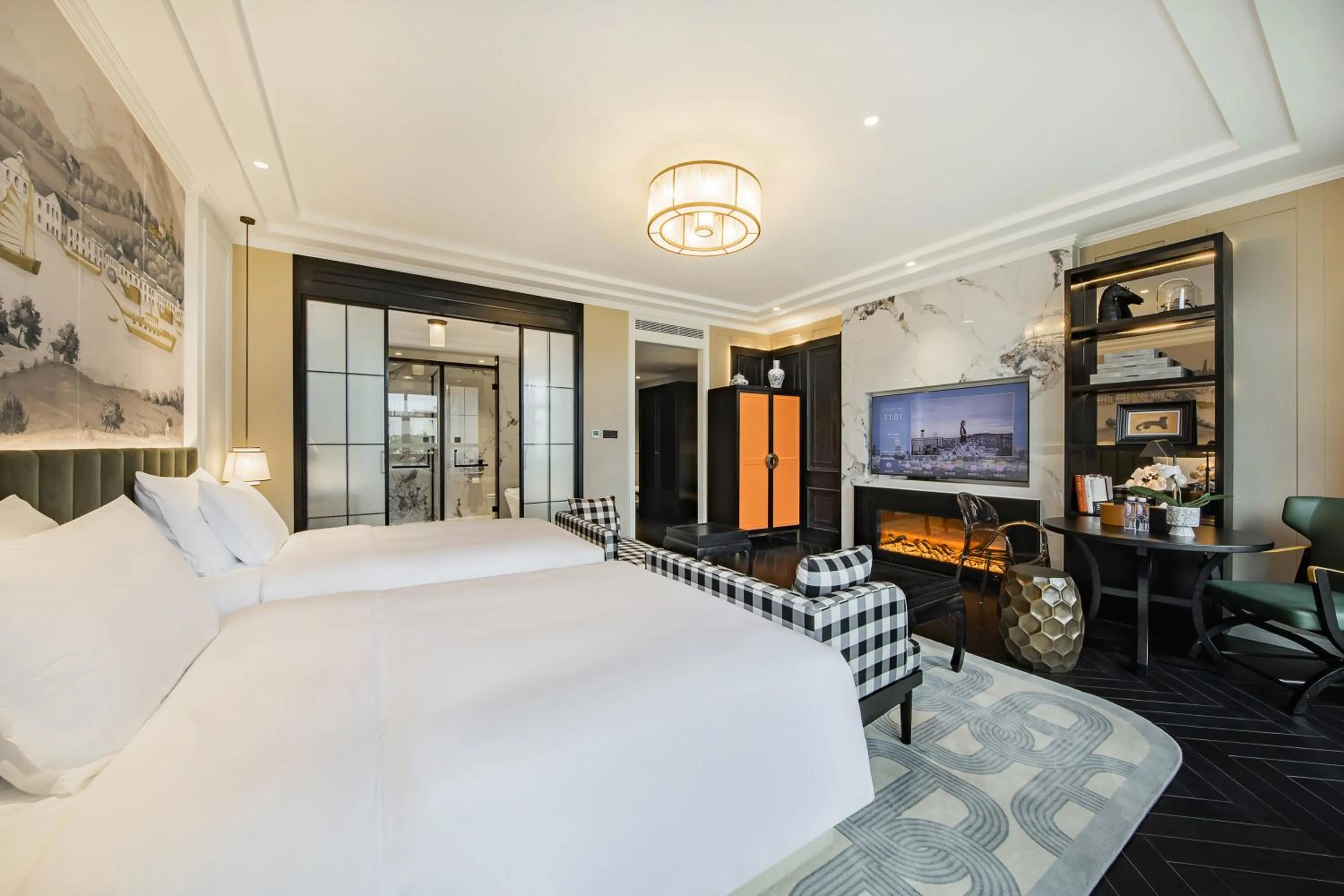 Photo of the whole room, Bed in CHONGQING MANQUE MANSION