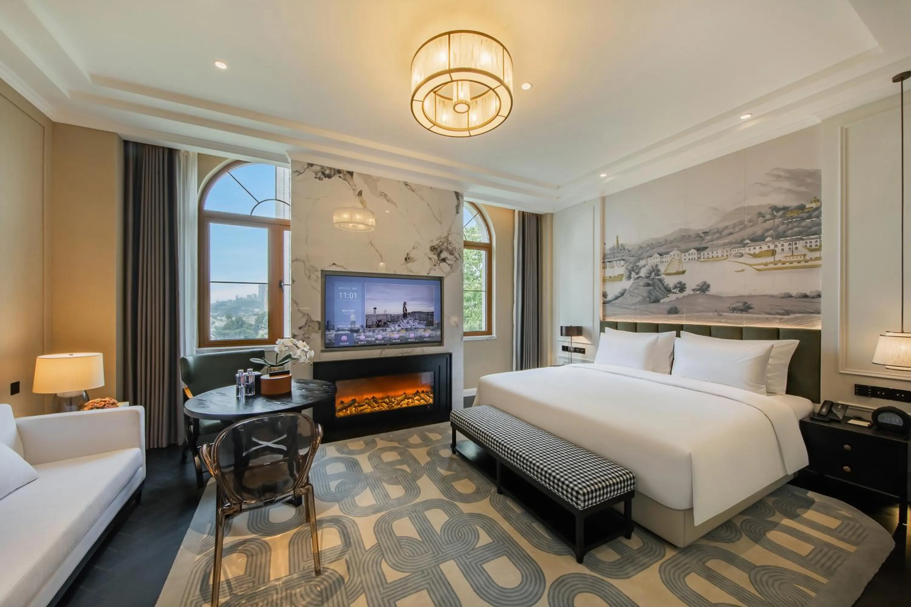 Photo of the whole room, Bed in CHONGQING MANQUE MANSION