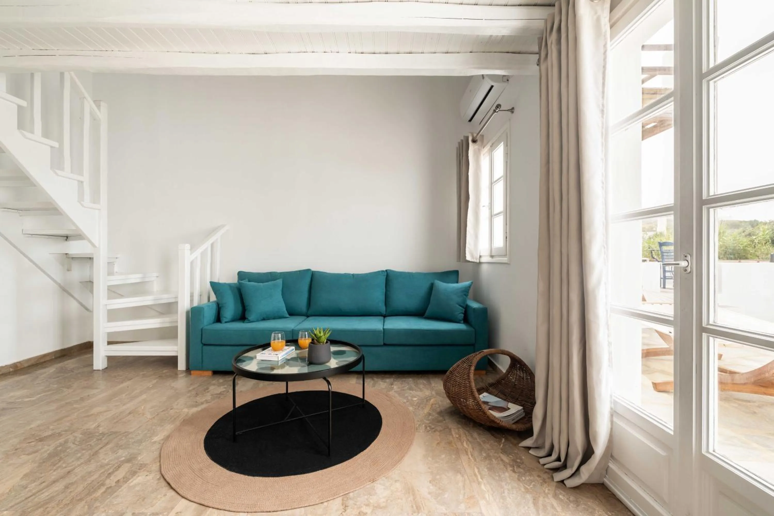 Living room in Tagoo Studios Mykonos