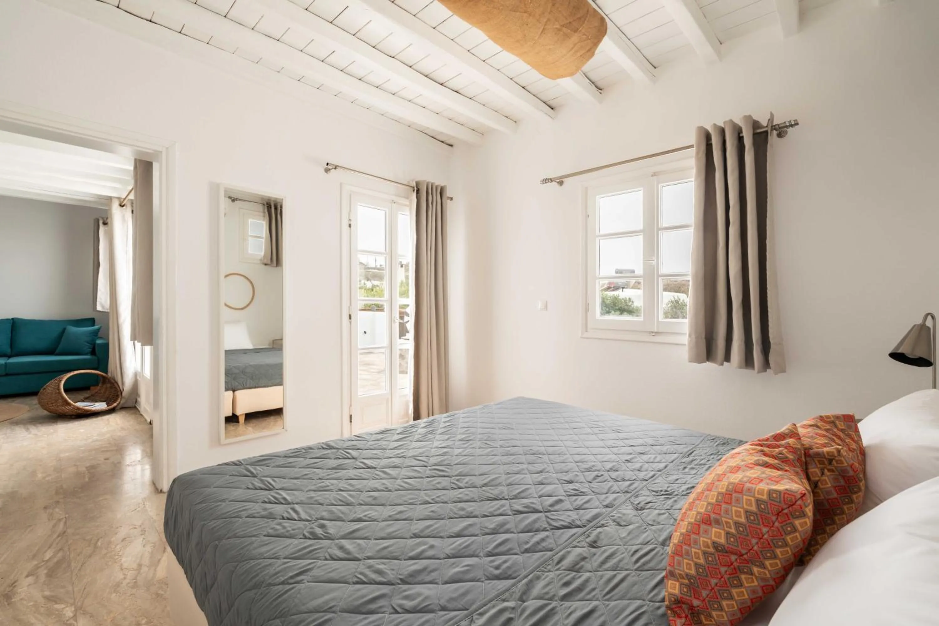 Bed in Tagoo Studios Mykonos