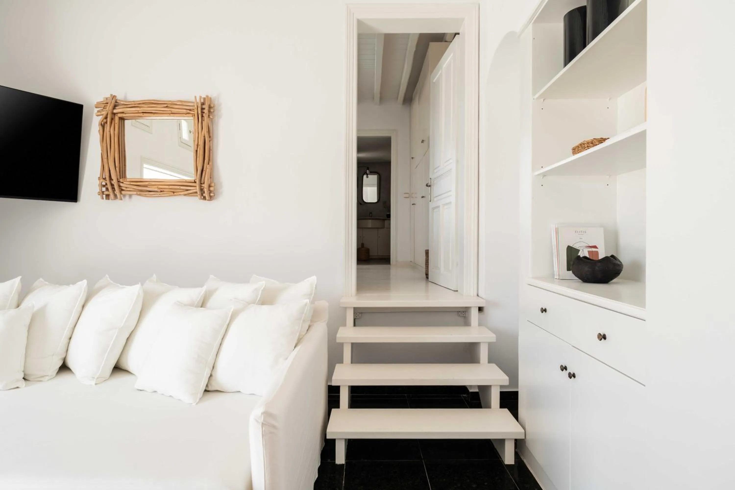 Seating area in Tagoo Studios Mykonos