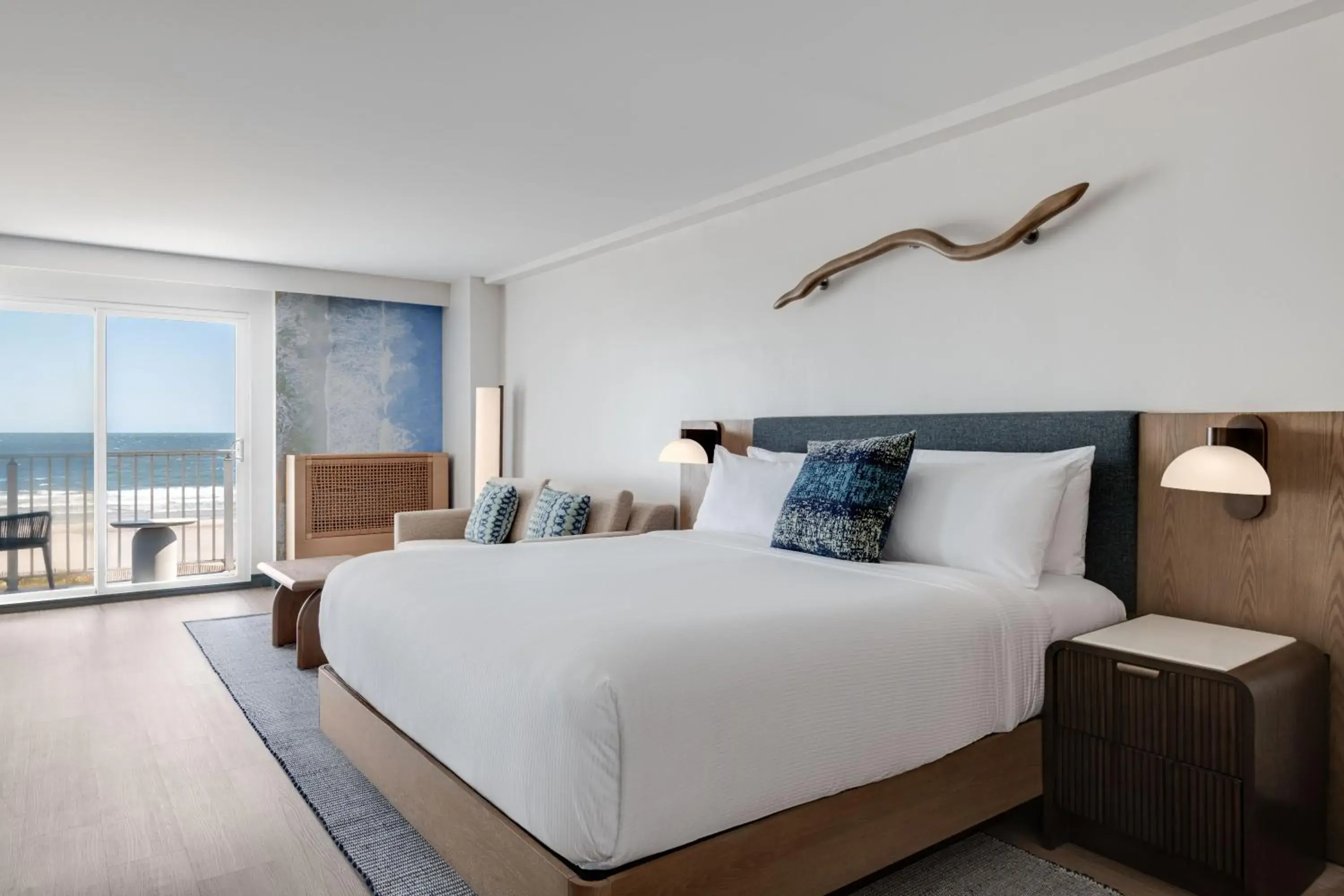 Bed in The Seahaus Hotel, Atlantic City Boardwalk, a Tribute Portfolio Hotel Bed in The Seahaus Hotel, Atlantic City Boardwalk, a Tribute Portfolio Hotel