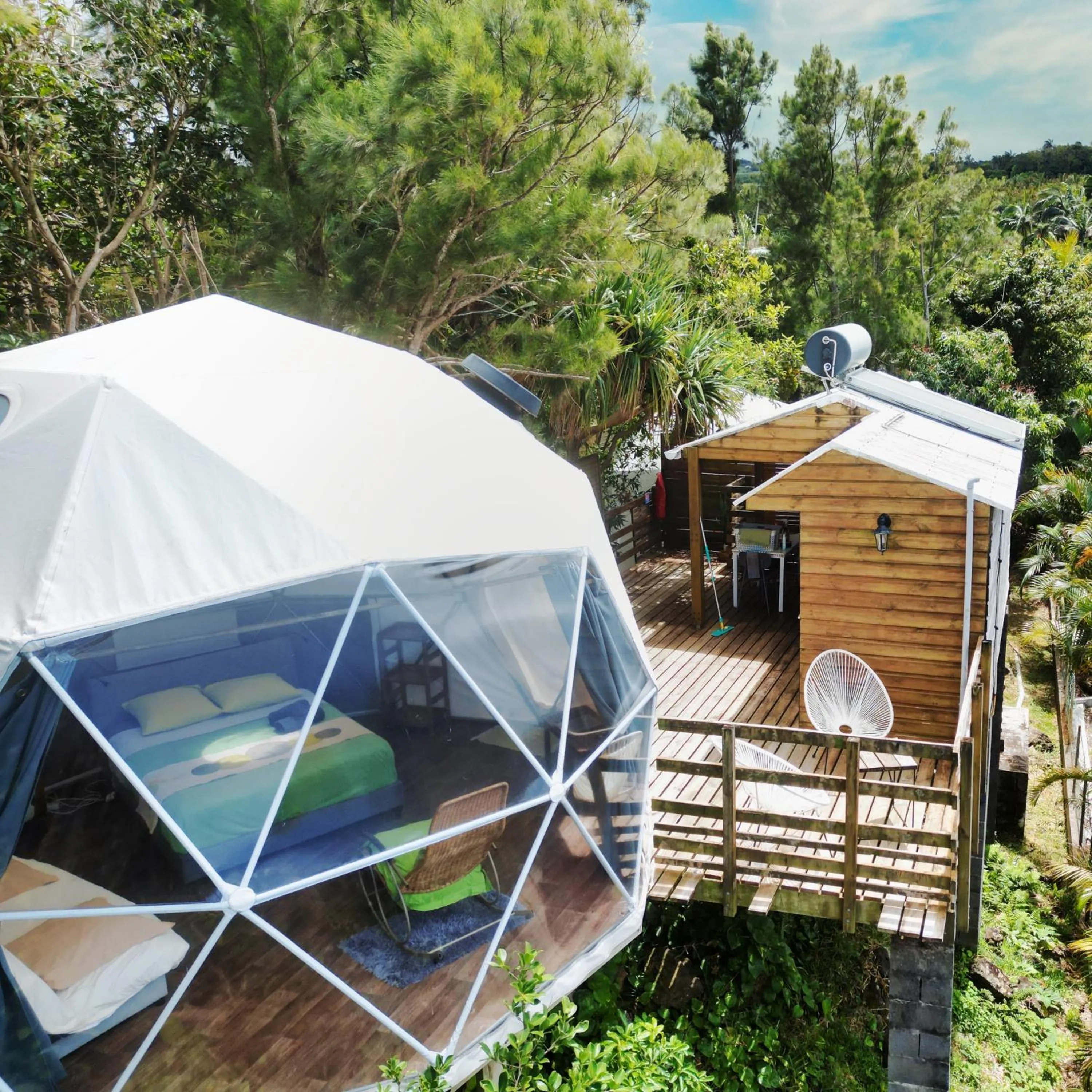 Garden view in Bubble Dome Village