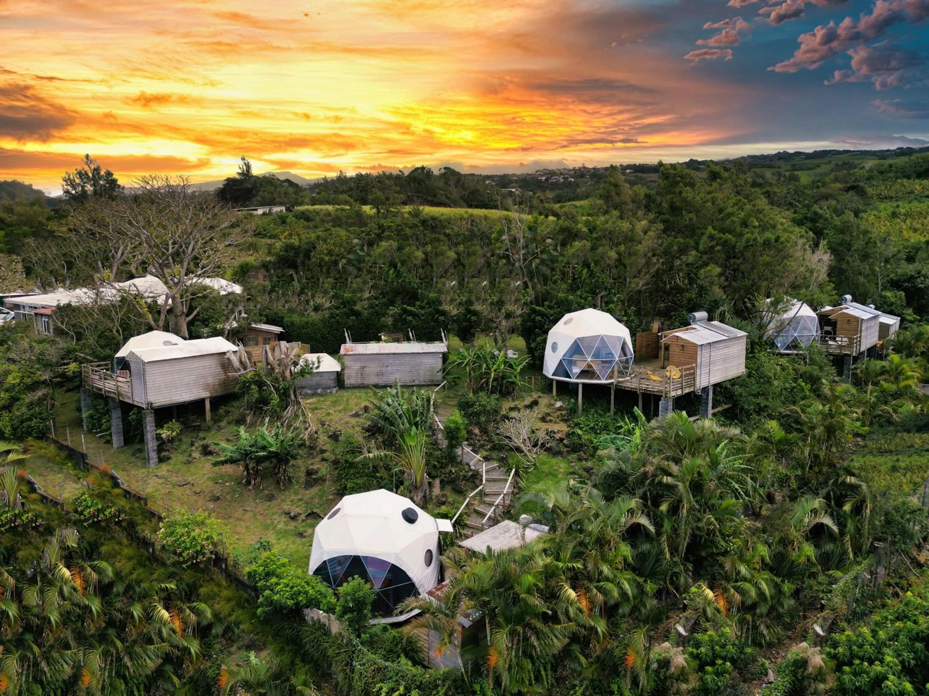 Bird's eye view in Bubble Dome Village