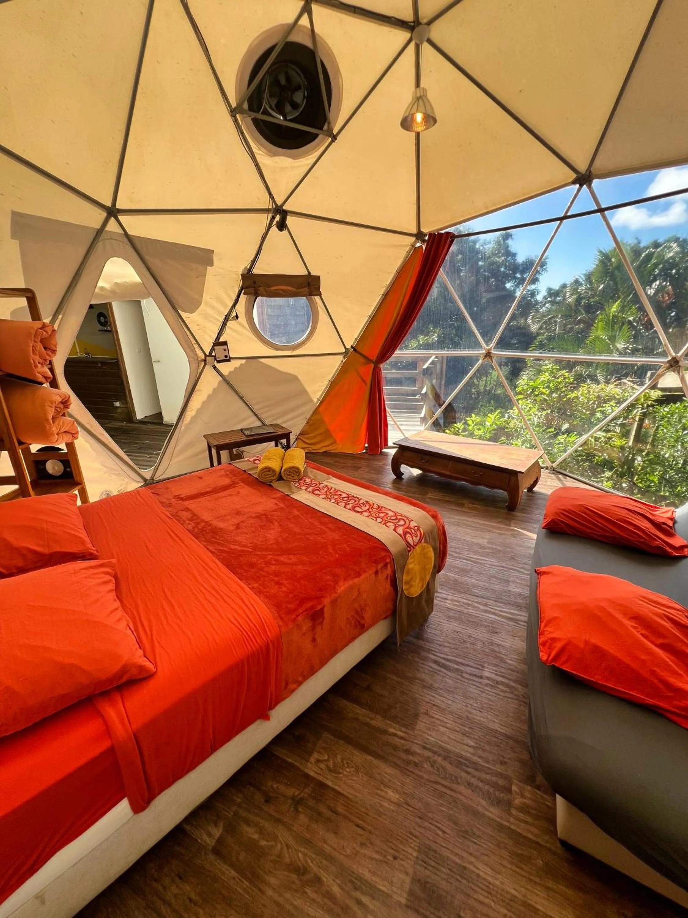 Bed in Bubble Dome Village
