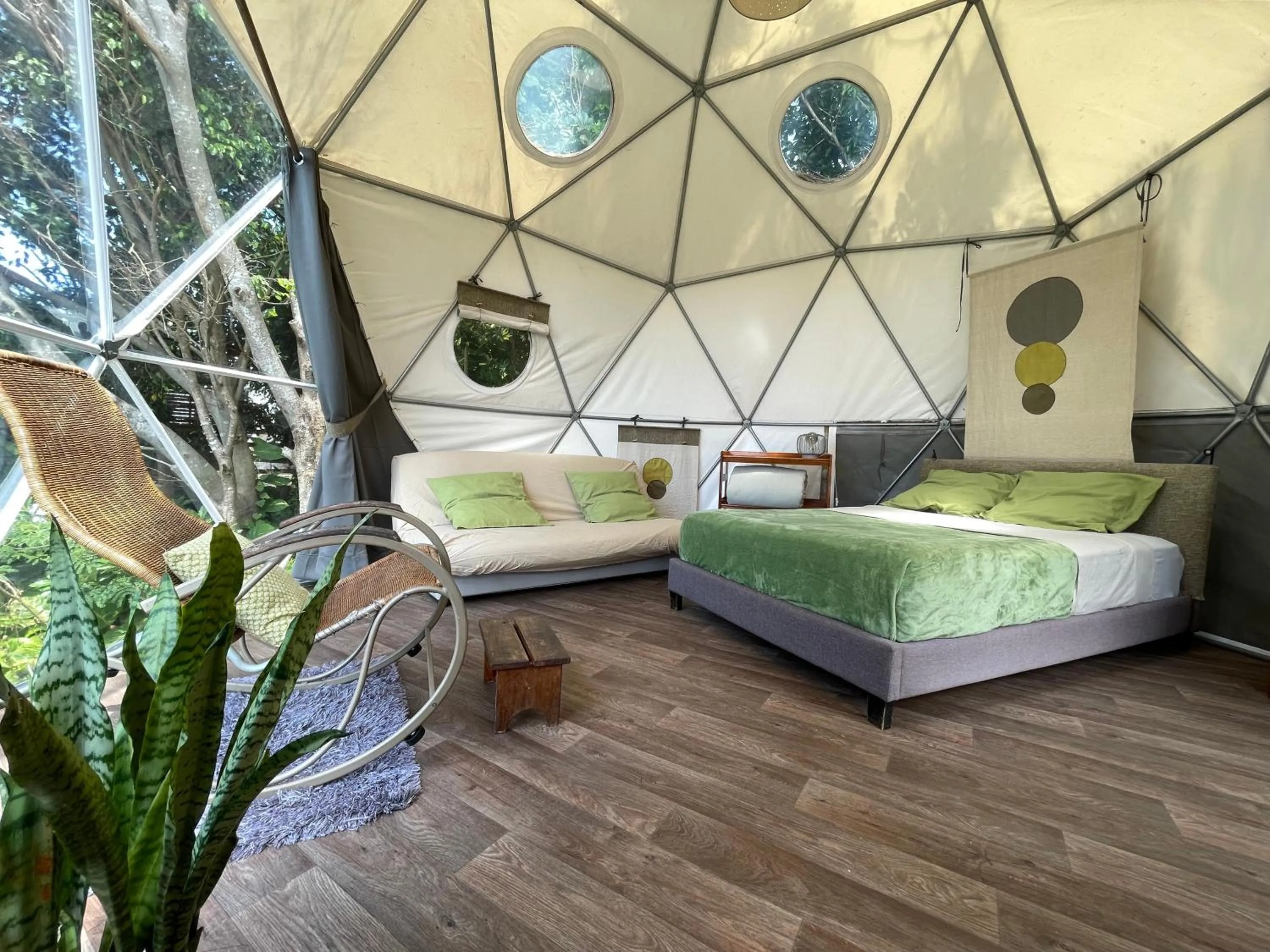 Photo of the whole room, Bed in Bubble Dome Village