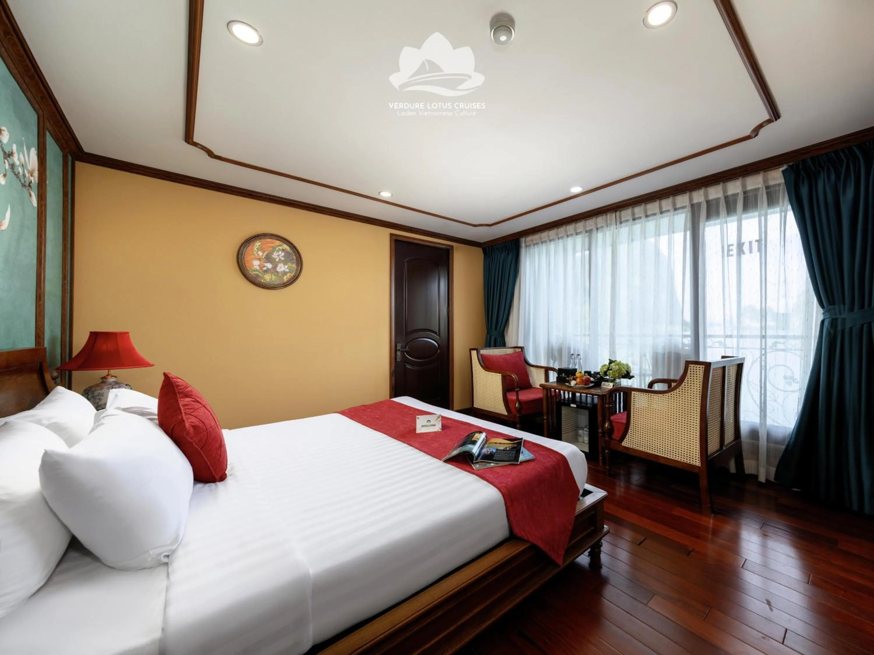 Bed in Verdure Lotus Grandeur Cruise on Ha Long Bay