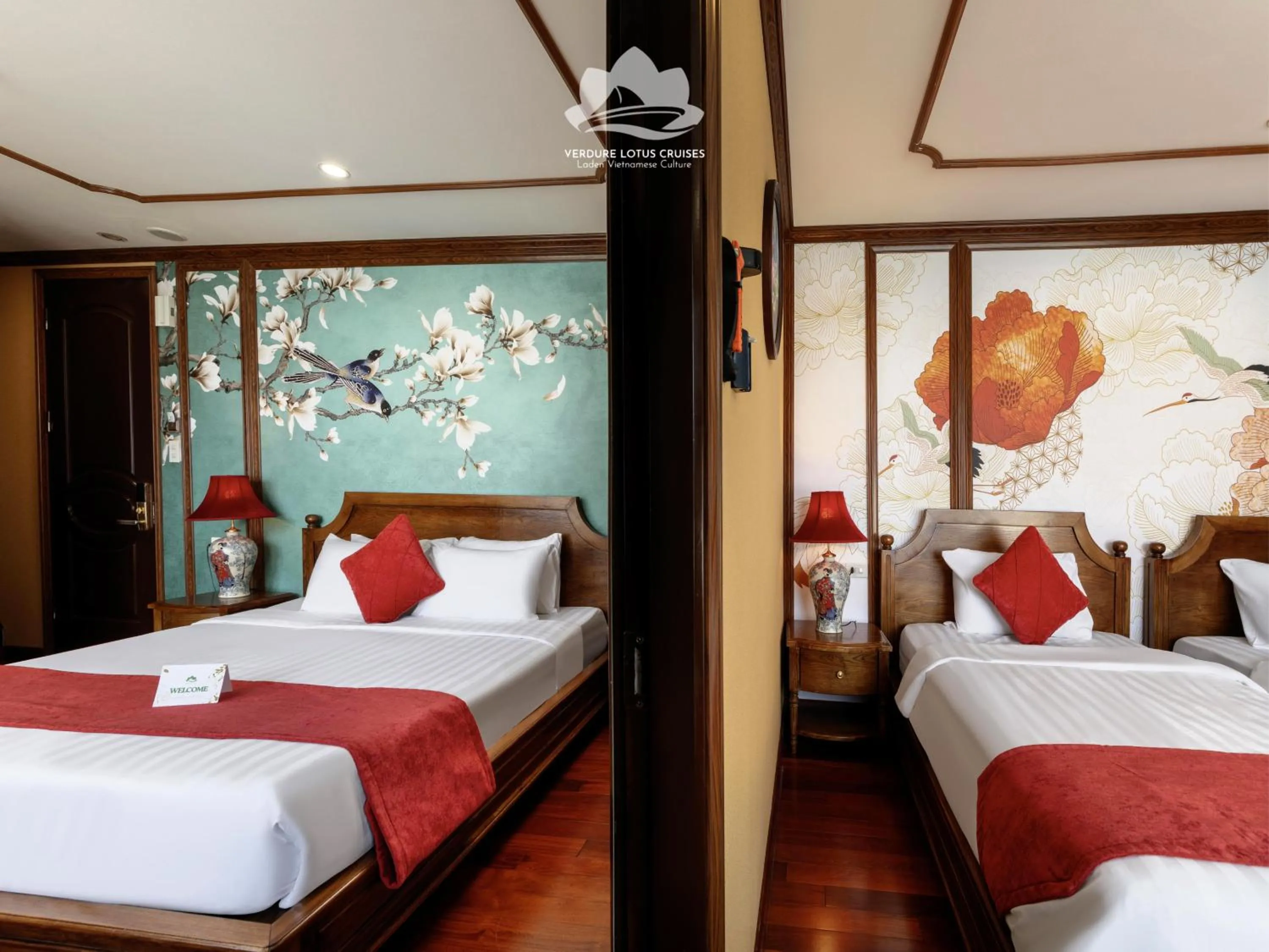 Bed in Verdure Lotus Grandeur Cruise on Ha Long Bay