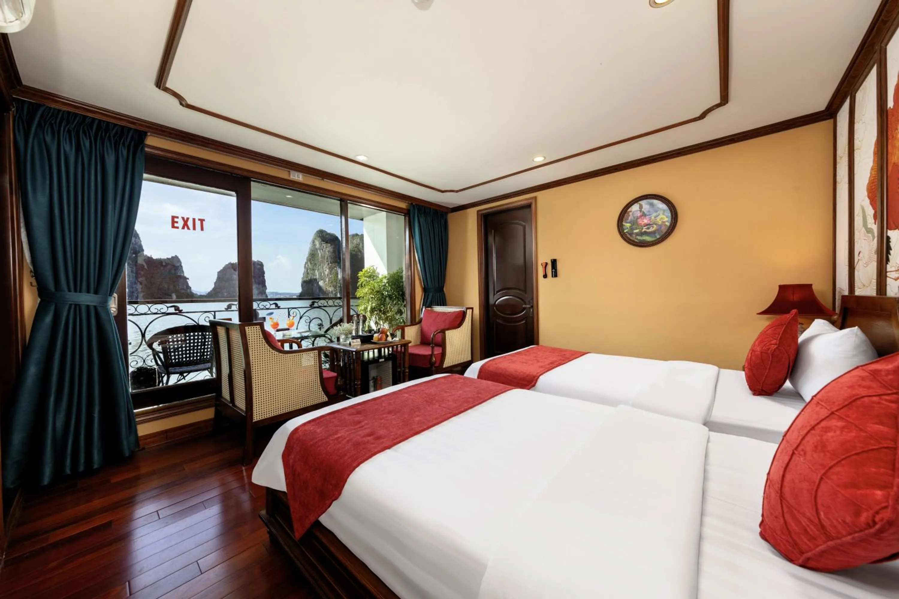 Bed in Verdure Lotus Grandeur Cruise on Ha Long Bay