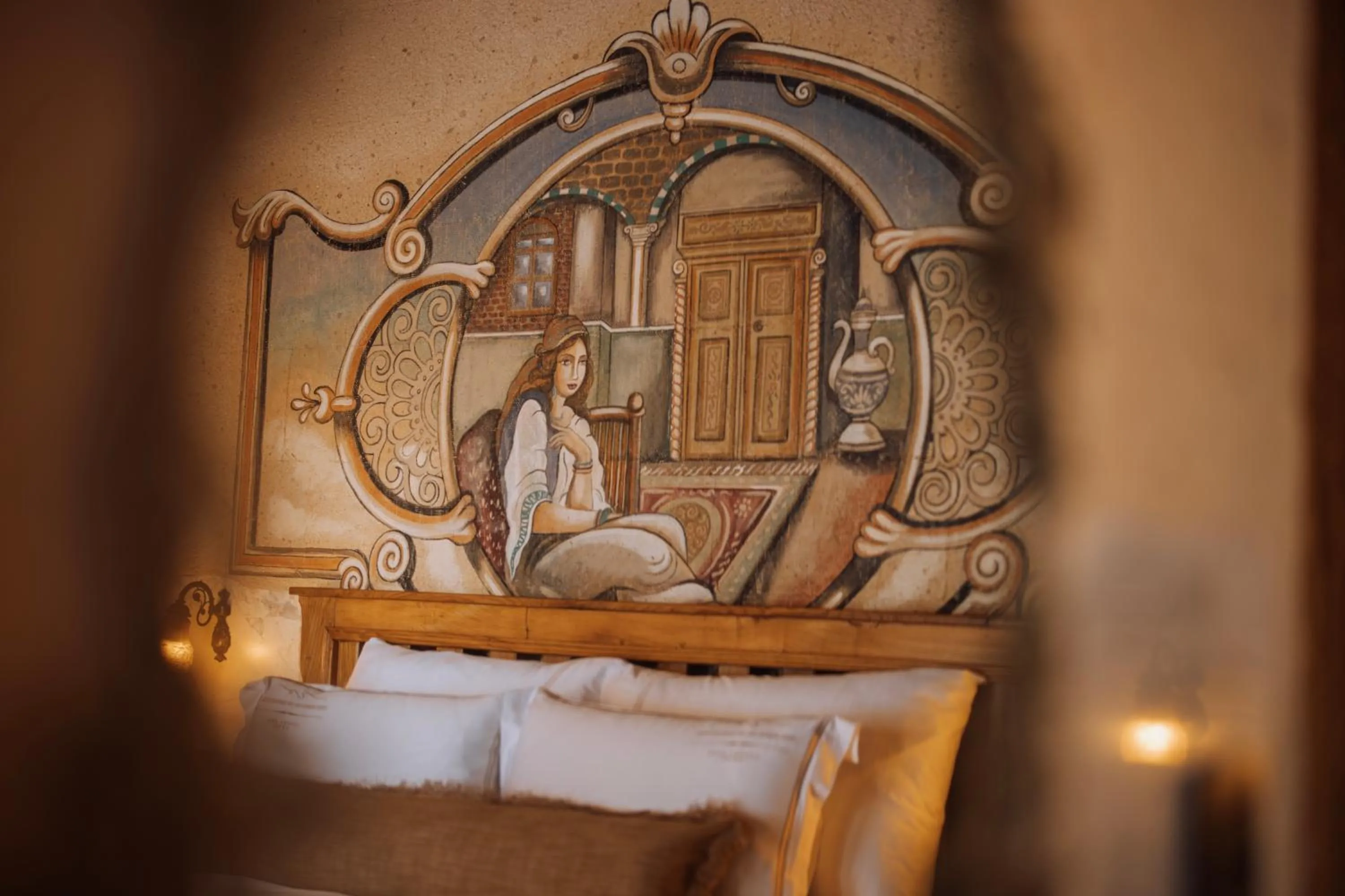 Decorative detail, Bed in The Kingdom Of Cappadocia Luxury Cave Hotel
