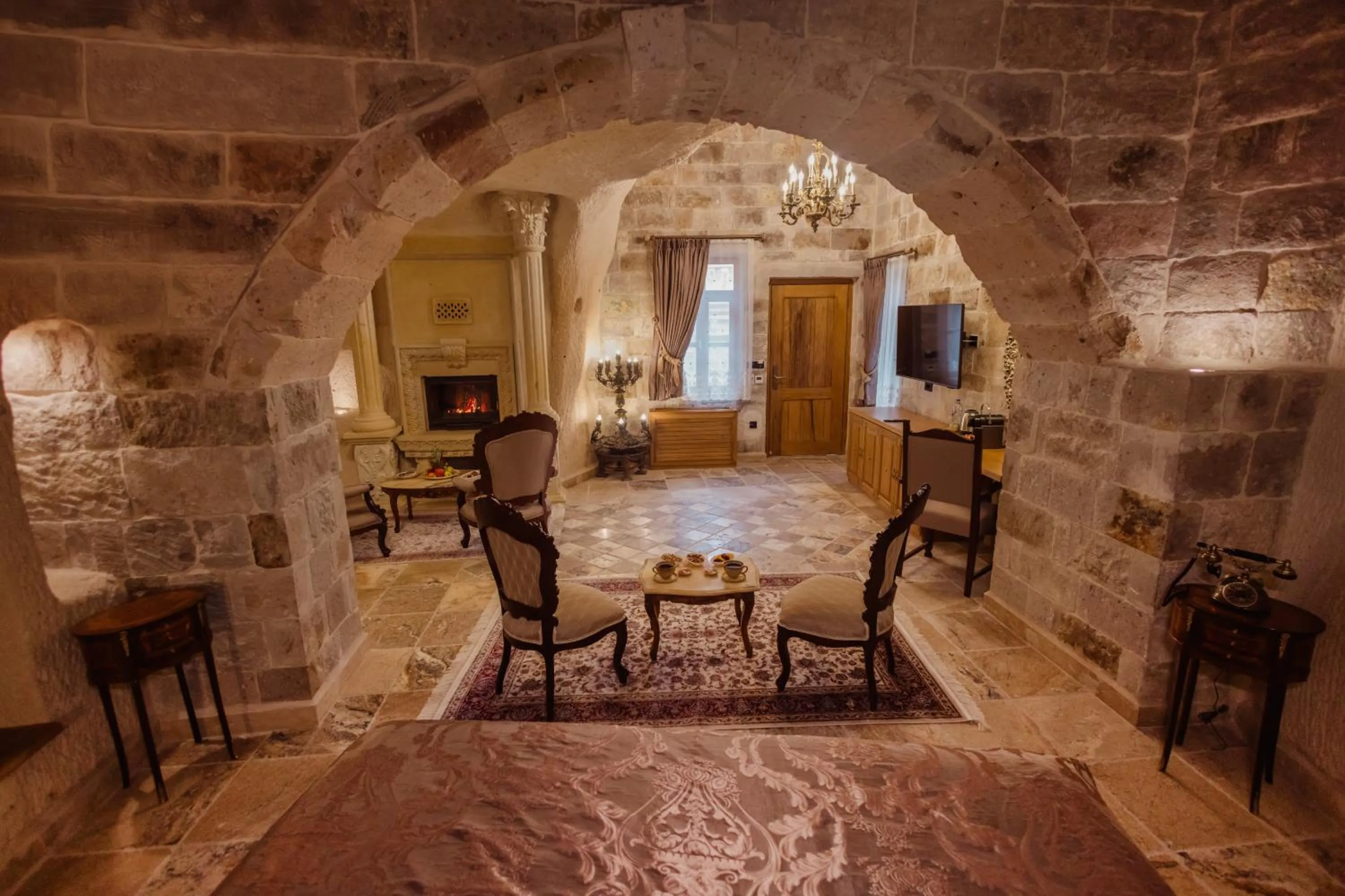 Living room in The Kingdom Of Cappadocia Luxury Cave Hotel
