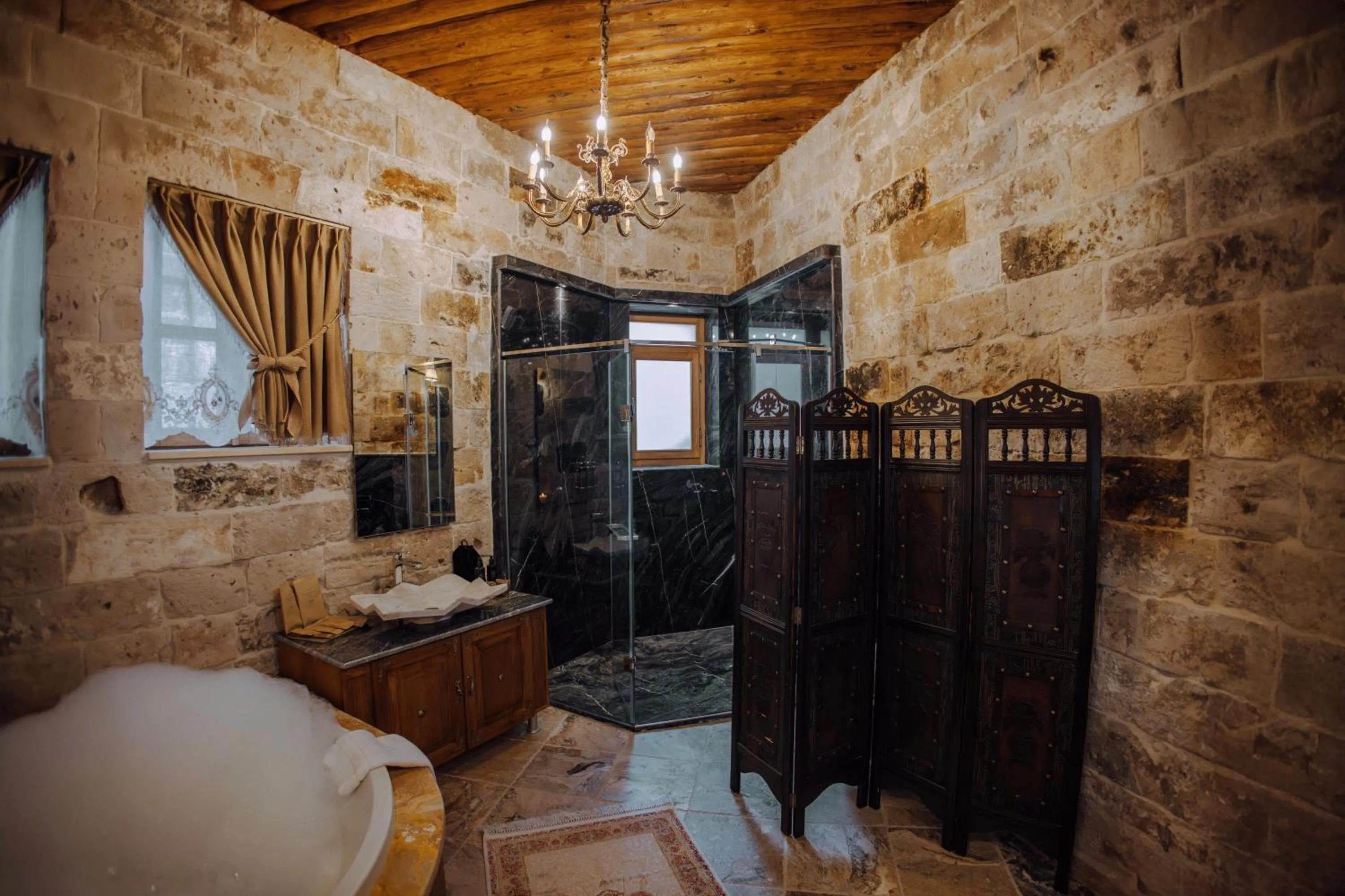 Shower in The Kingdom Of Cappadocia Luxury Cave Hotel