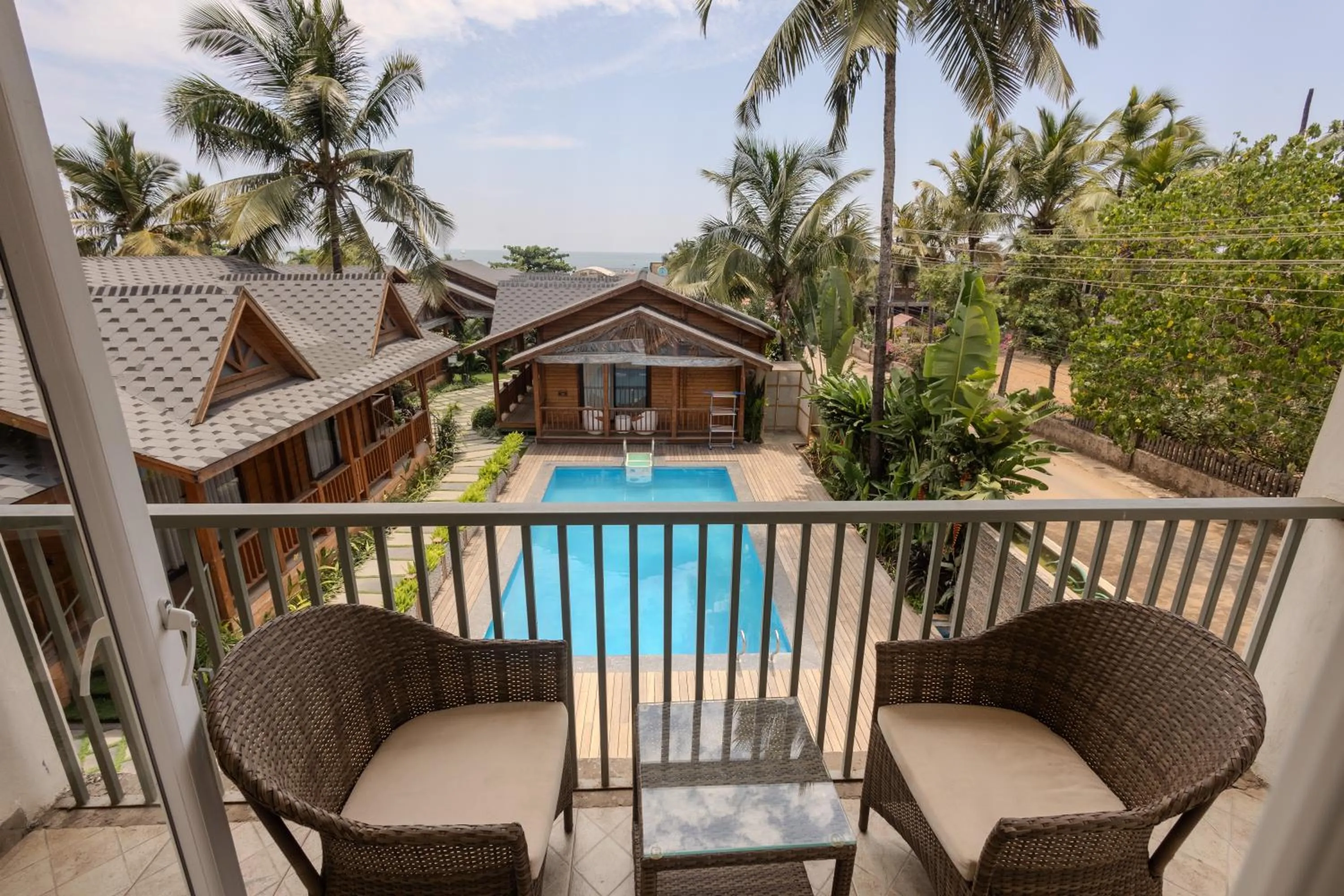 Balcony/Terrace in Foxoso Aaristo Baga Beach Resort