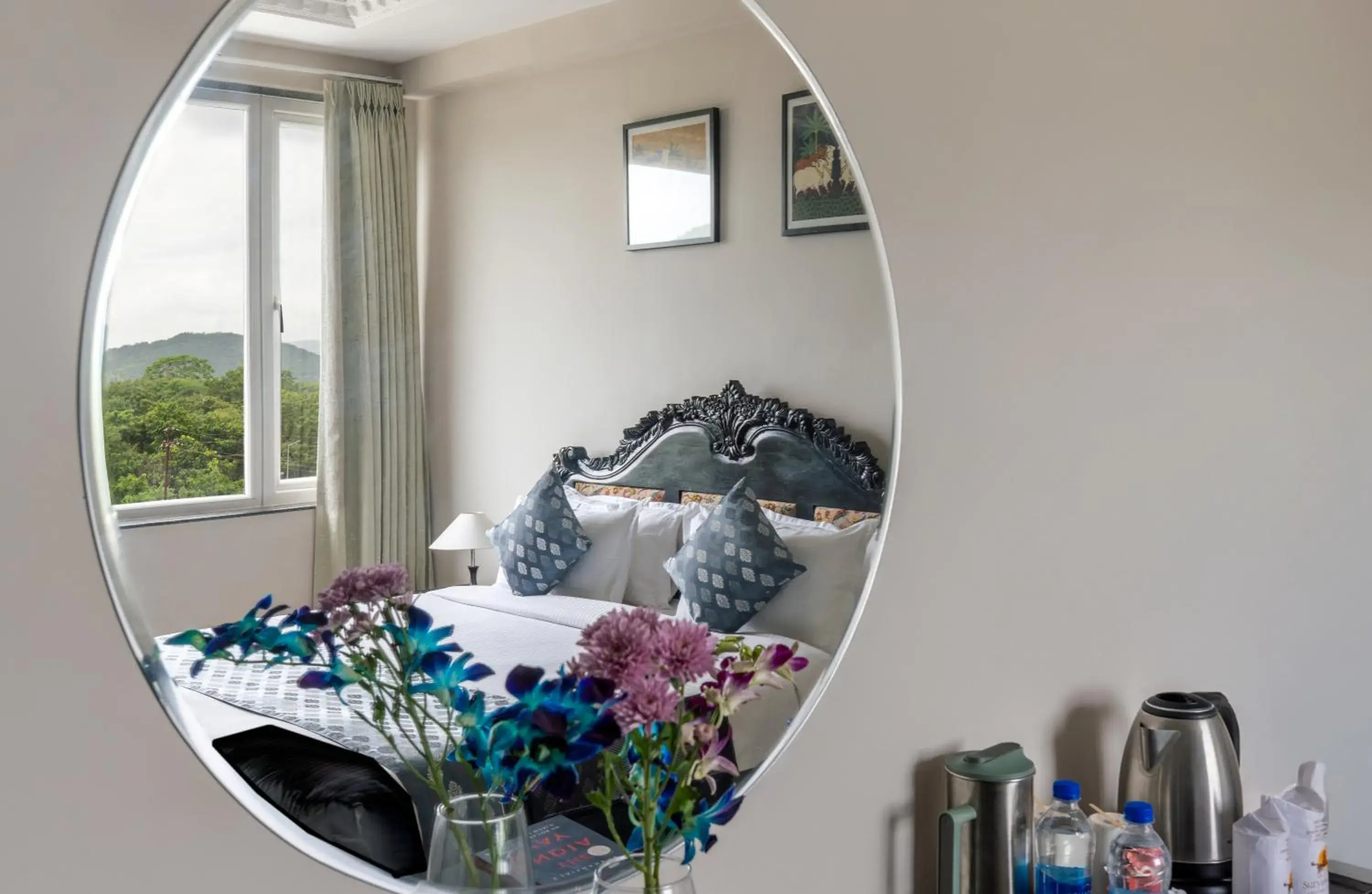 View (from property/room), Bed in Surya Kothi Resort View (from property/room), Bed in Surya Kothi Resort