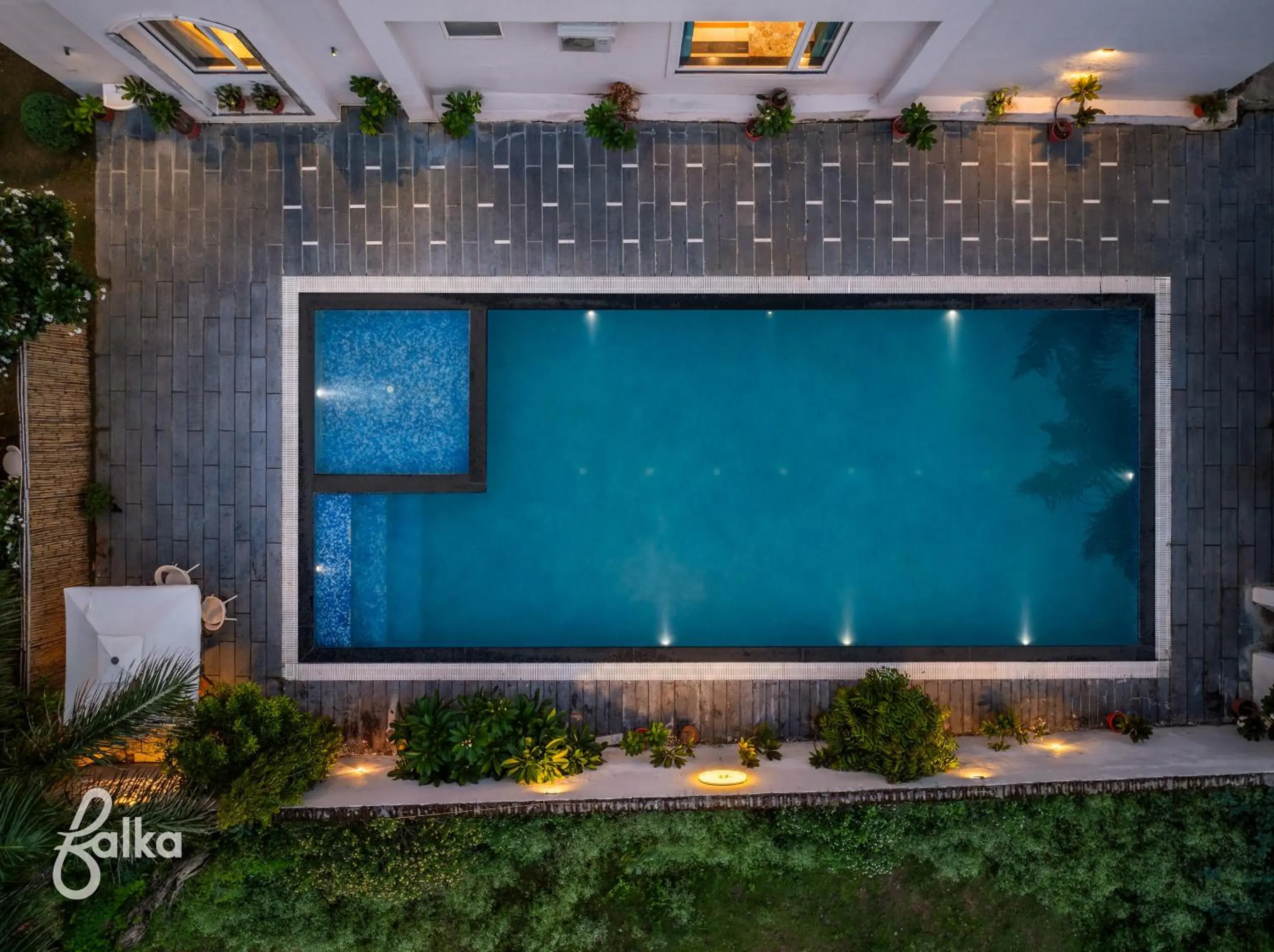 Pool view in Surya Kothi Resort Pool view in Surya Kothi Resort