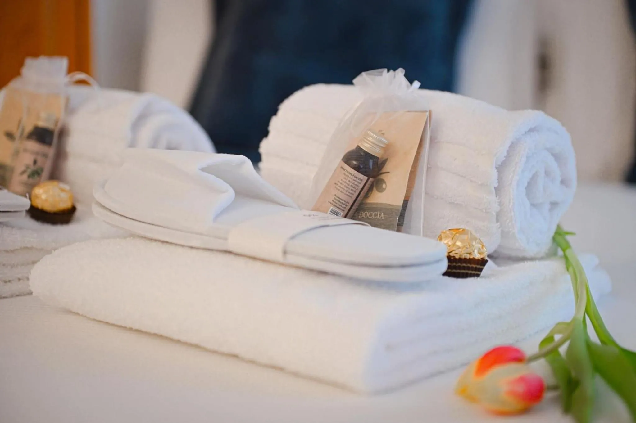 towels, Bed in Ruga House in Lake Ascona 4