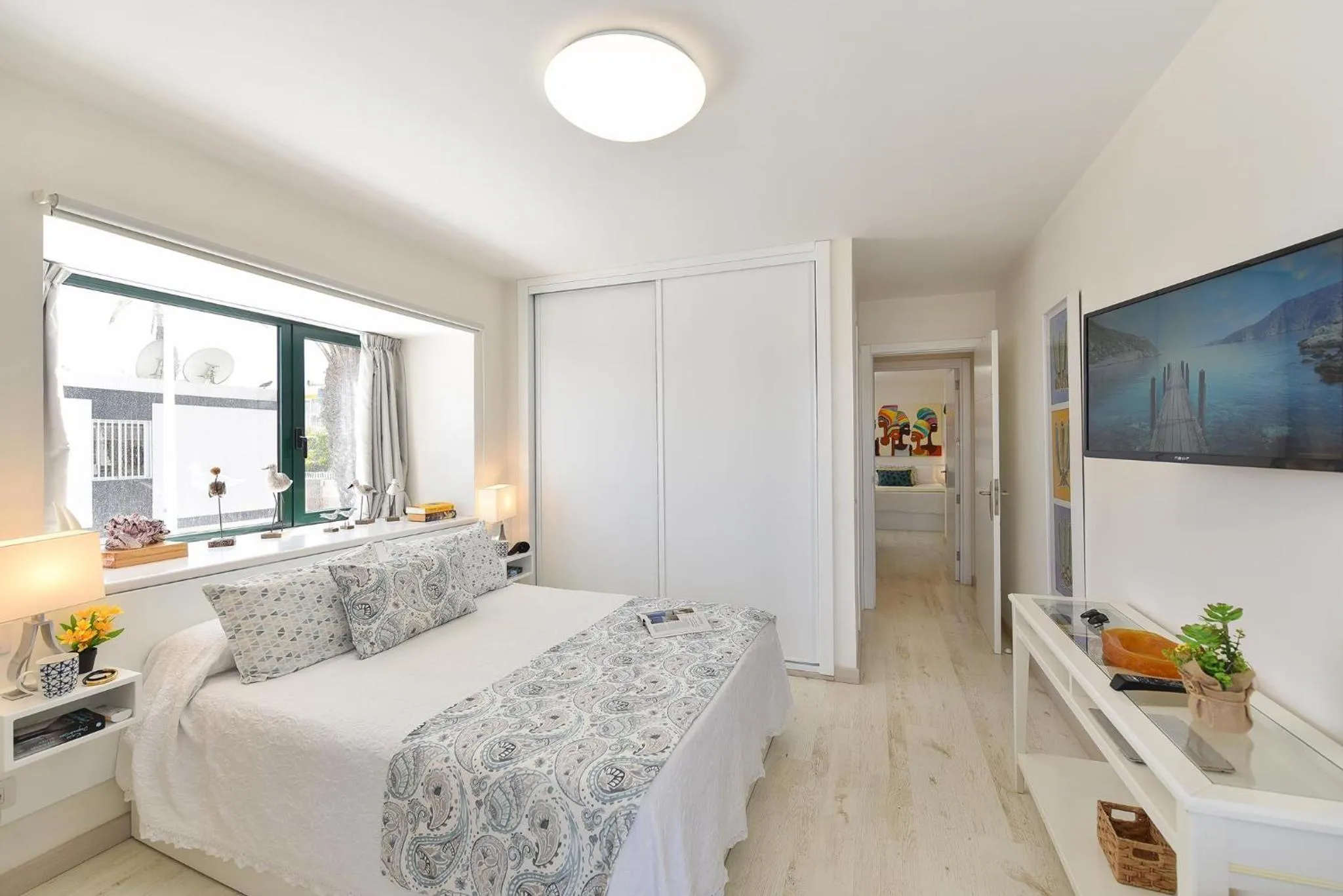 TV and multimedia, Bed in Maspalomas Beach Apartment Charca 1 by VillaGranCanaria
