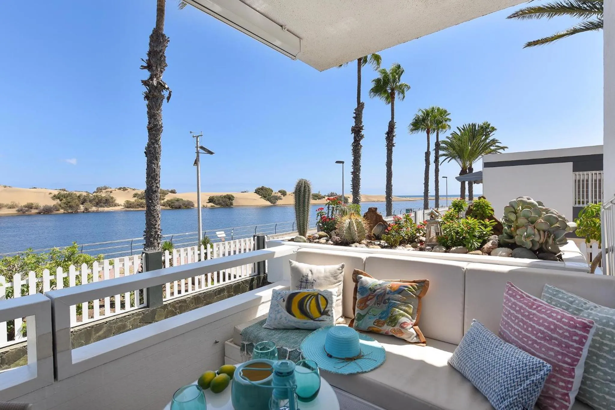 Balcony/Terrace in Maspalomas Beach Apartment Charca 1 by VillaGranCanaria