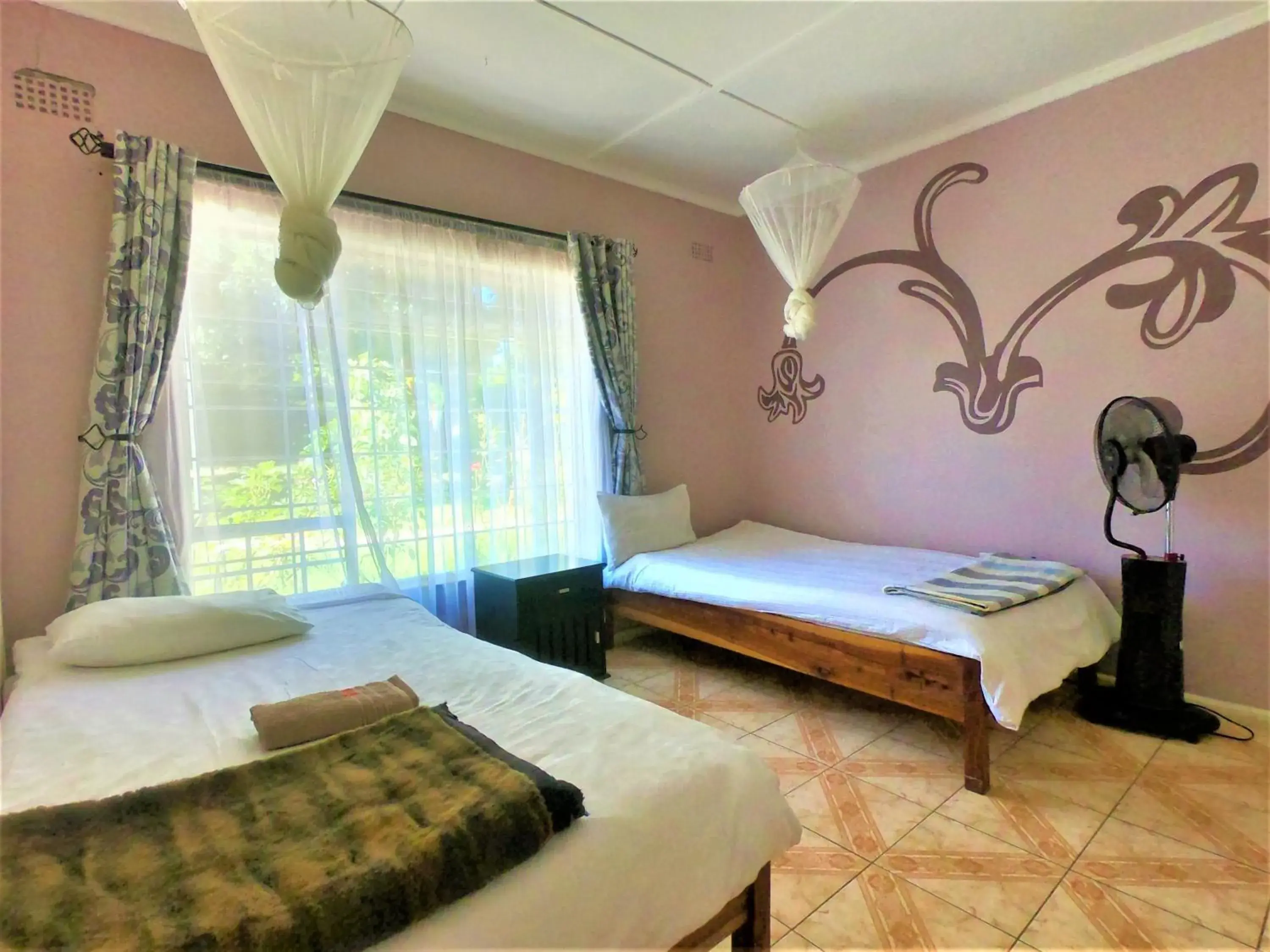 Standard Twin Room with Garden View (Shared Bathroom) in Natwange Backpackers Standard Twin Room with Garden View (Shared Bathroom) in Natwange Backpackers