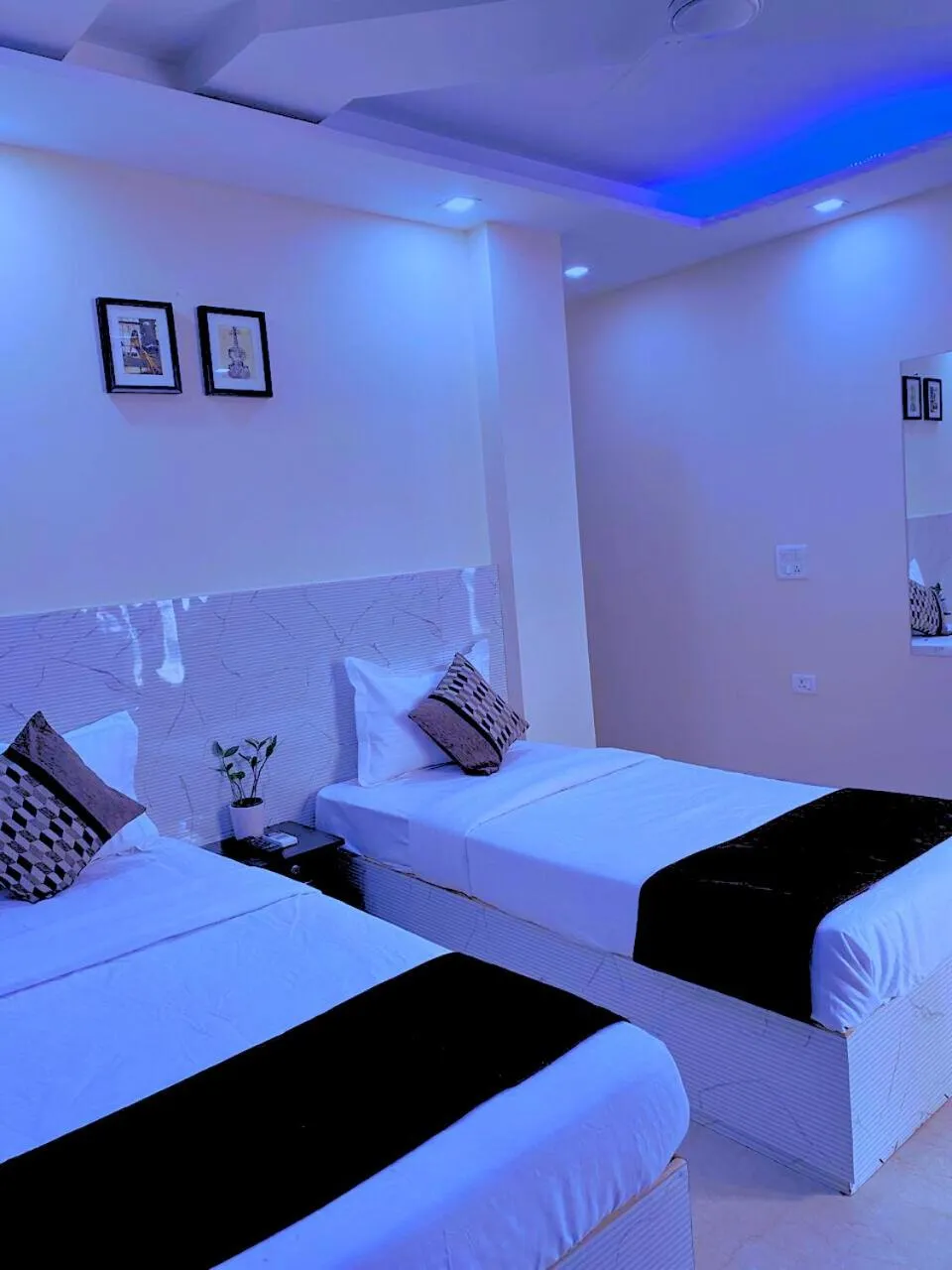 Twin Room with Balcony in Cassava Stay - Deluxe B&B - Close to Rajendra Place Near BLK Hospital