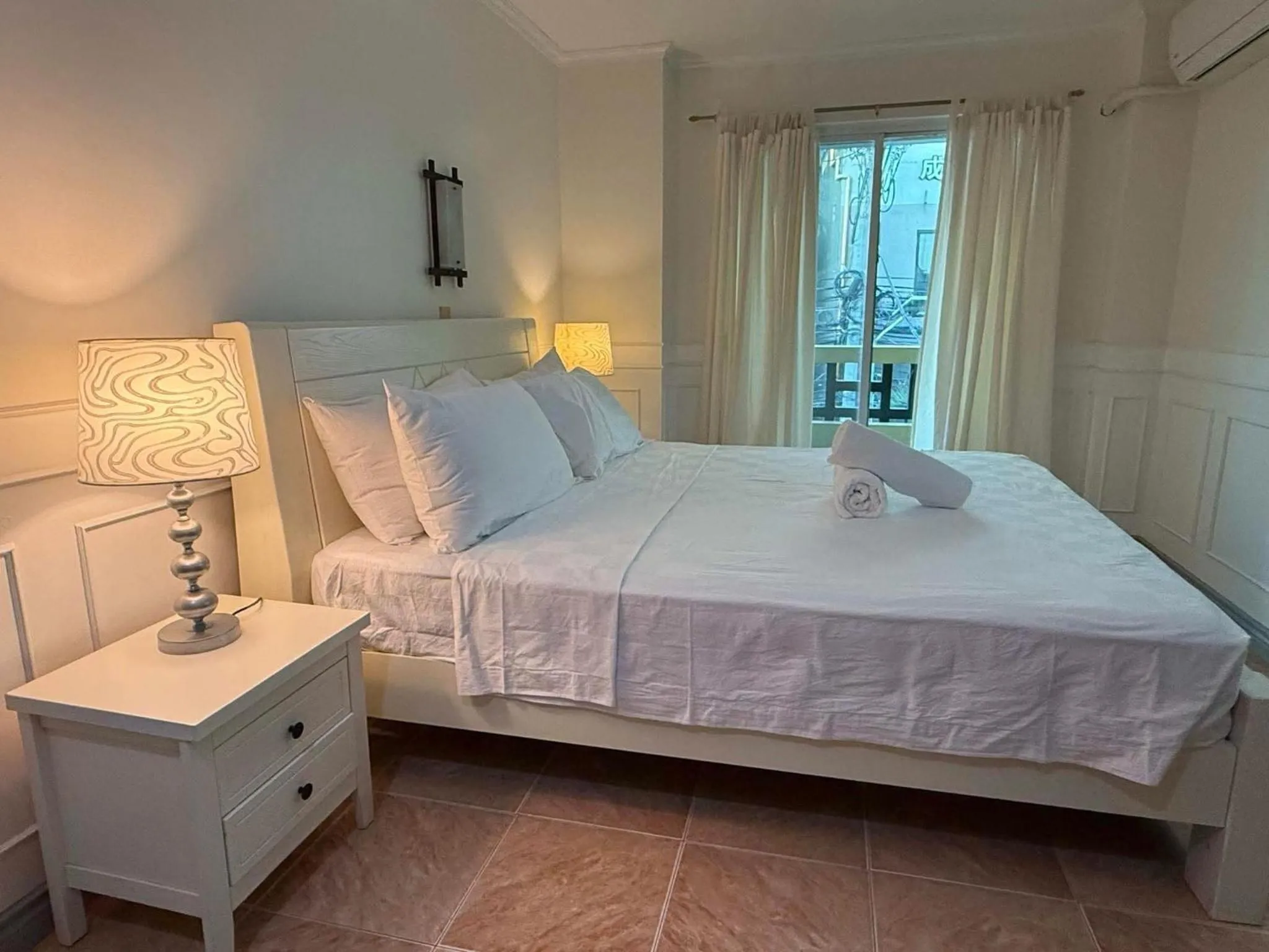 Bed in Boracay Paradise Hotel