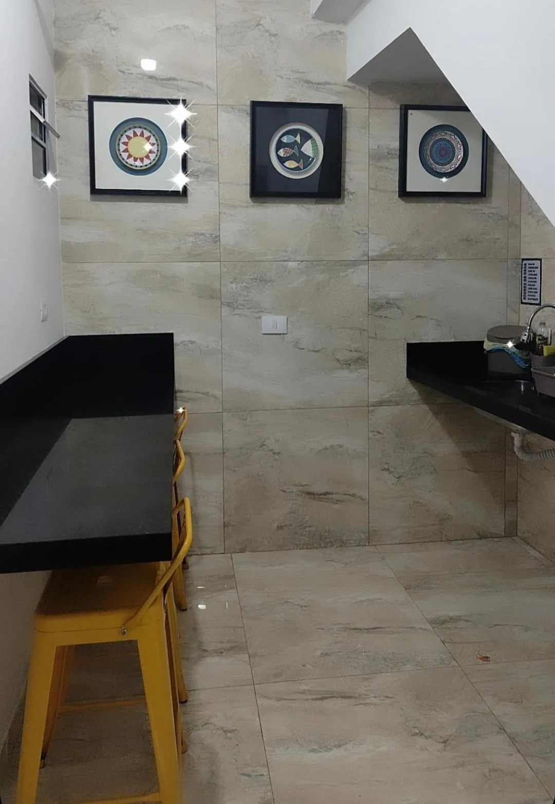 Kitchen or kitchenette in Vitoria Hostel