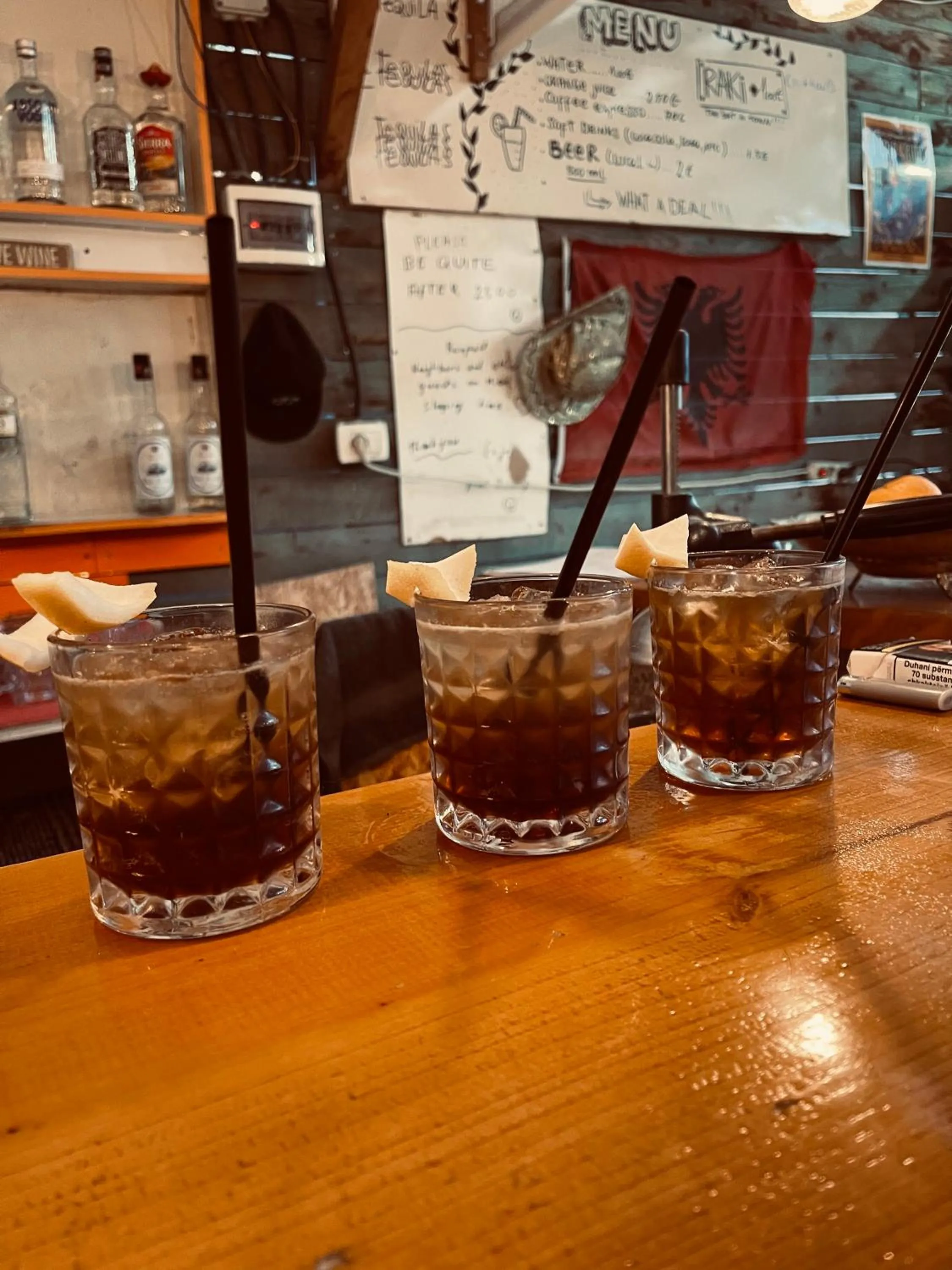 Drinks in Vlora Backpackers Hostel & Bar LUNGOMARE