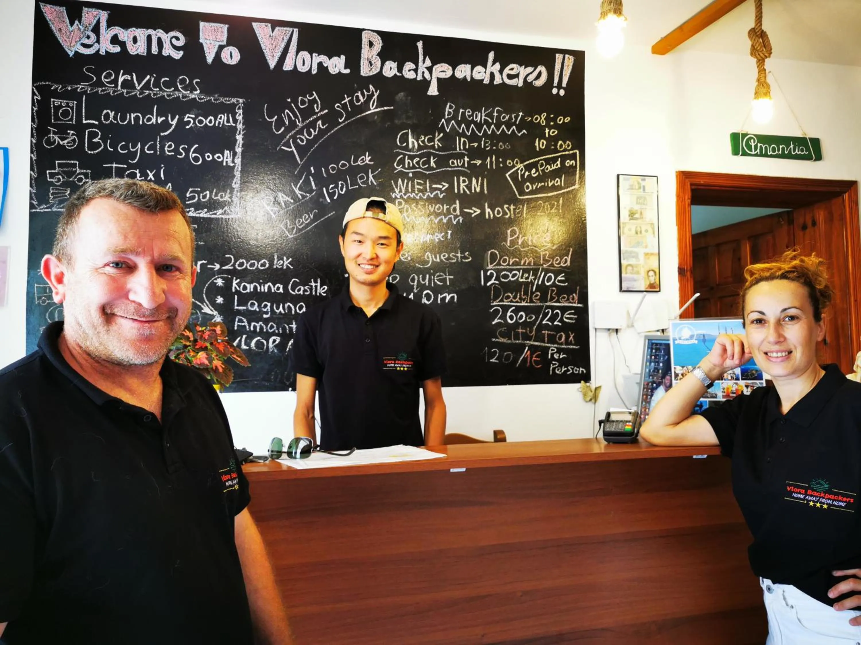 Staff in Vlora Backpackers Hostel & Bar LUNGOMARE