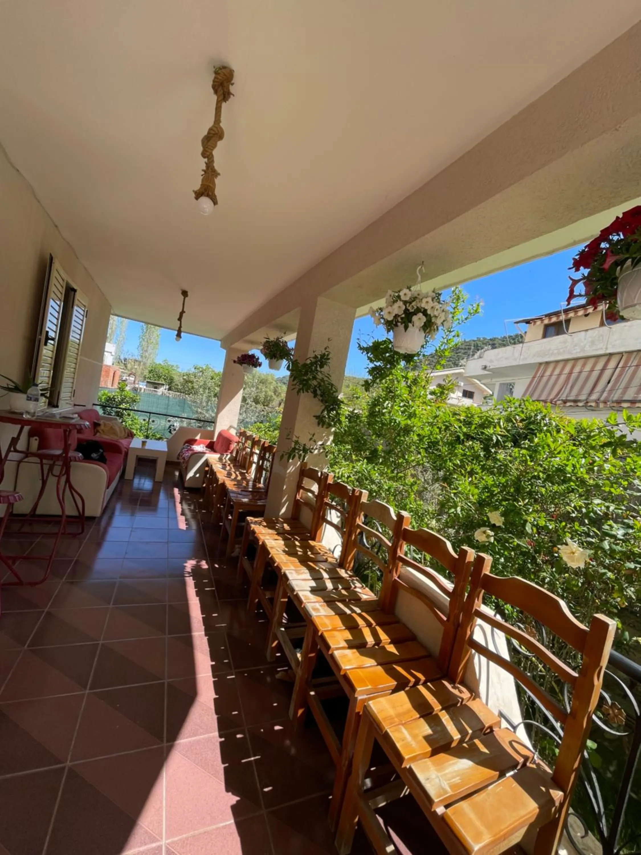 Patio in Vlora Backpackers Hostel & Bar LUNGOMARE