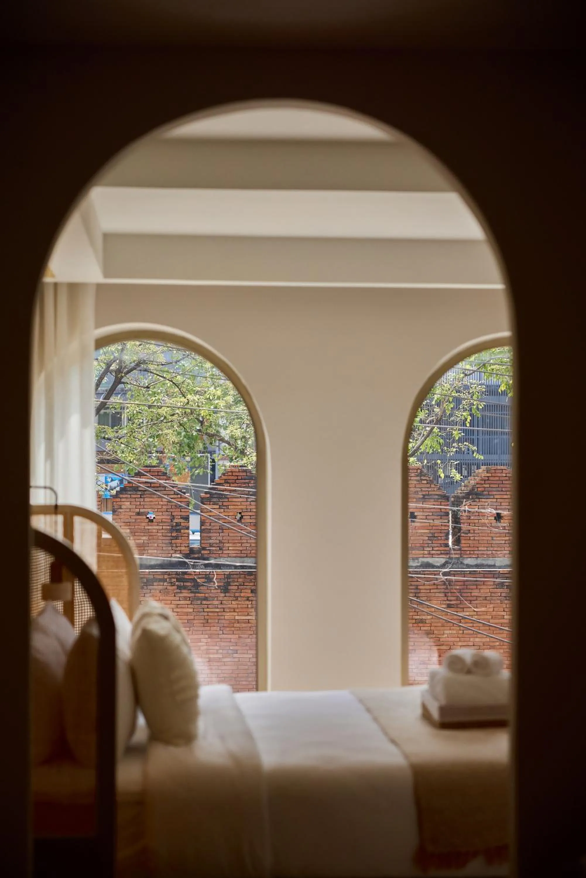 Landmark view, Bed in PE-LA Thapae Boutique Hotel