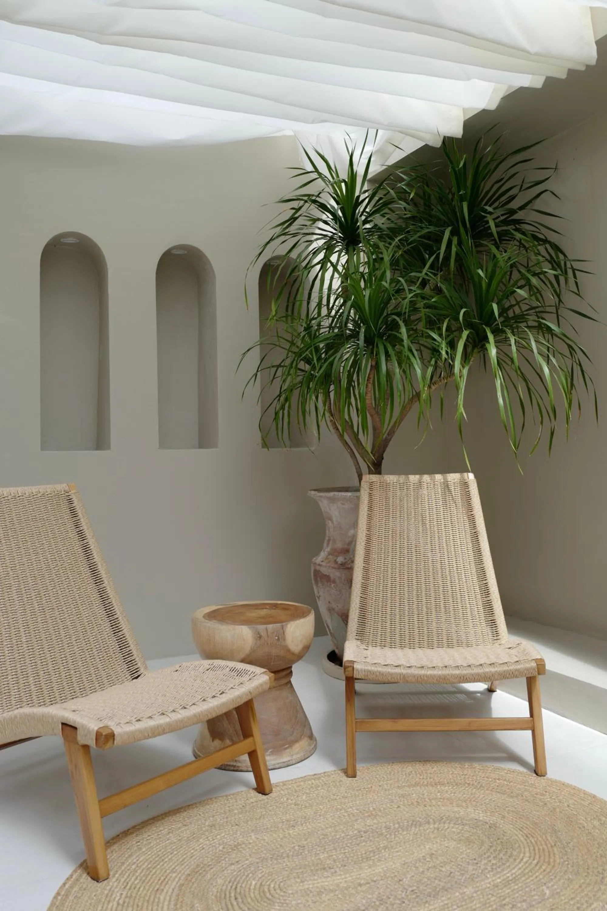 Seating area in PE-LA Thapae Boutique Hotel