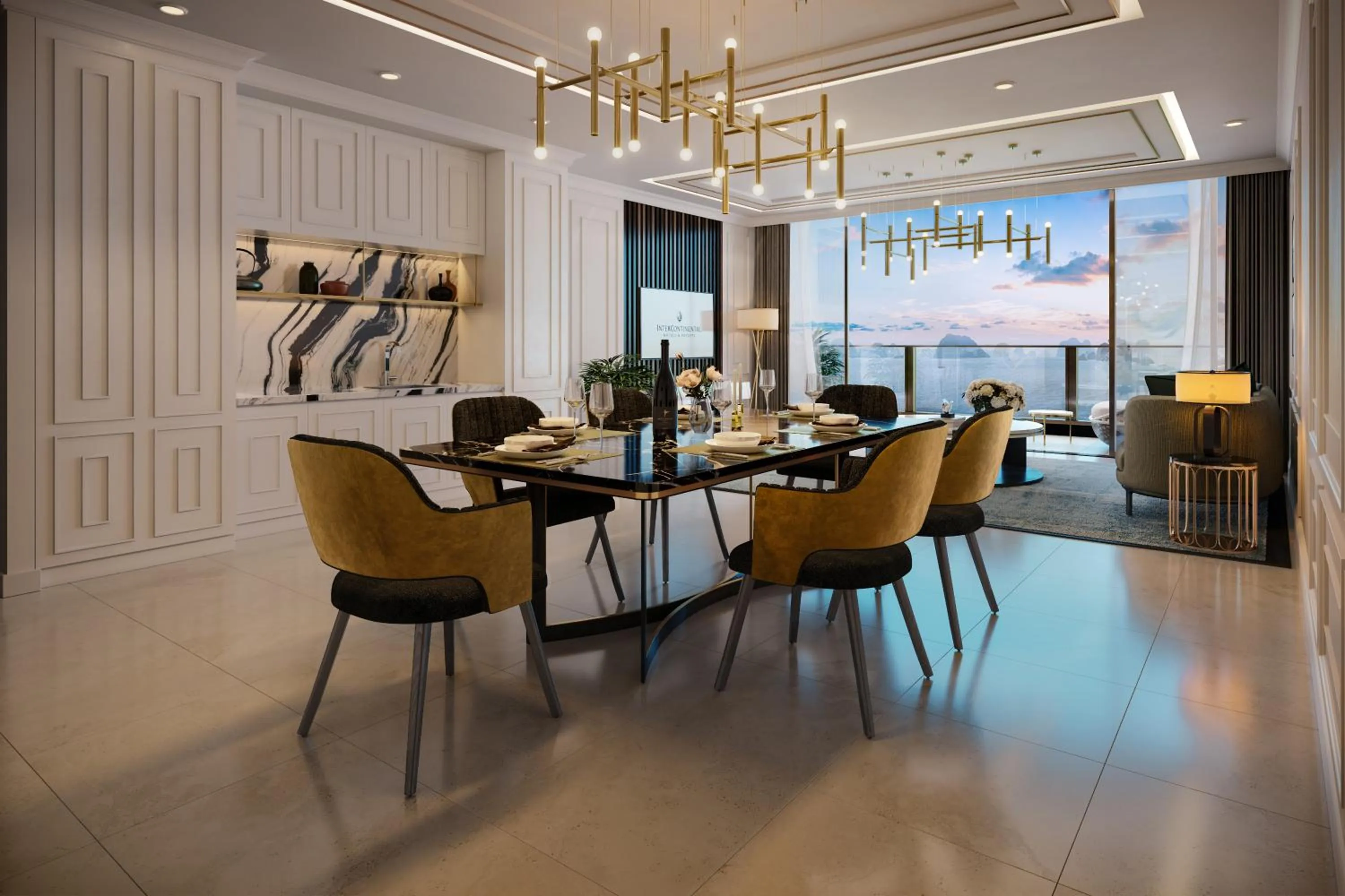 Dining area in InterContinental Halong Bay Resort by IHG