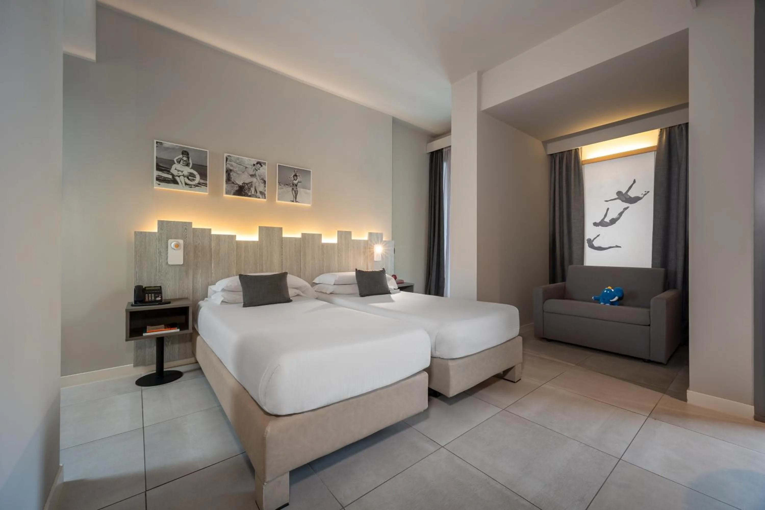 Bedroom, Bed in Nautilus Family Hotel