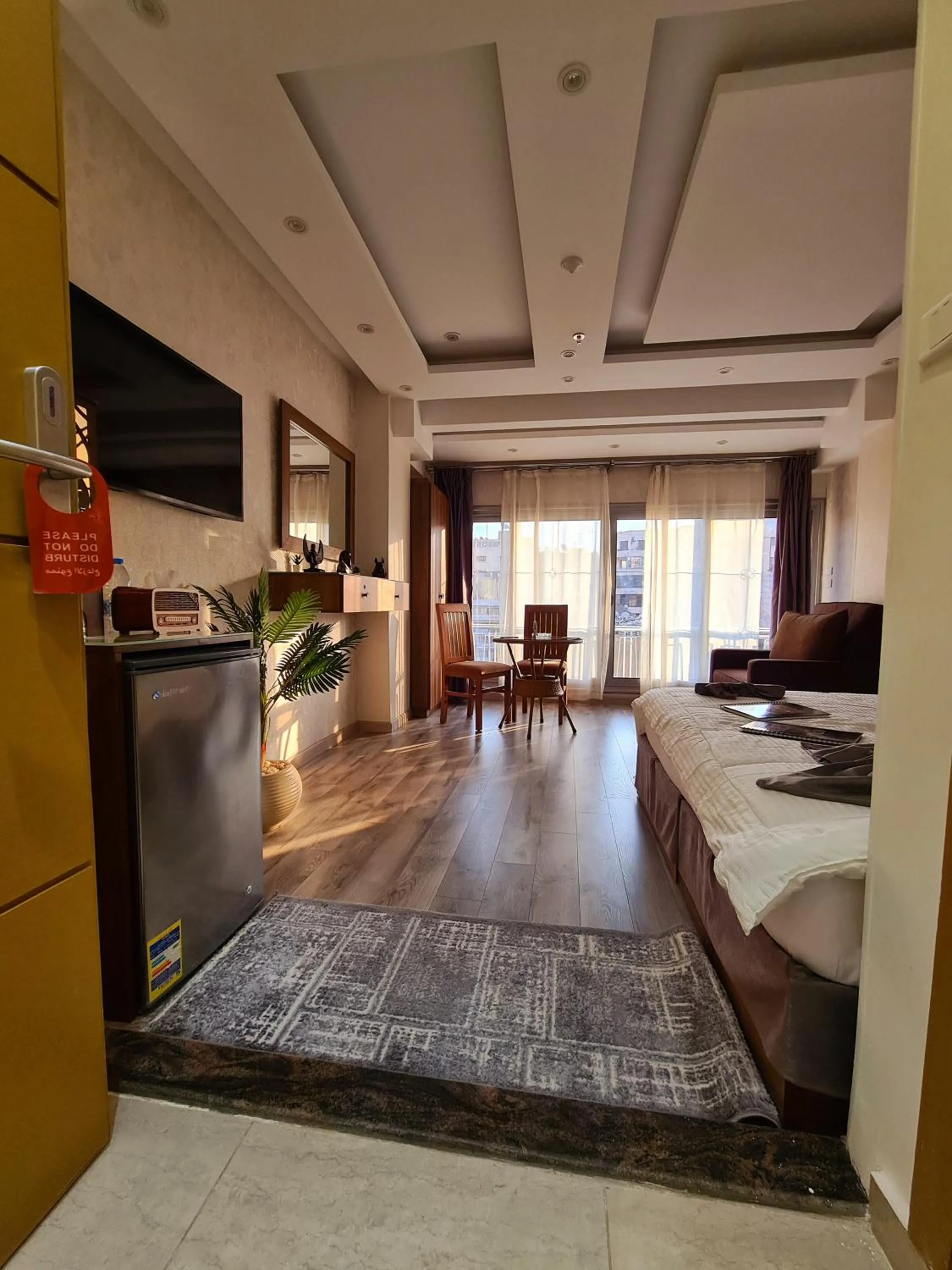 Communal lounge/ TV room in tourist hotel cairo downtown