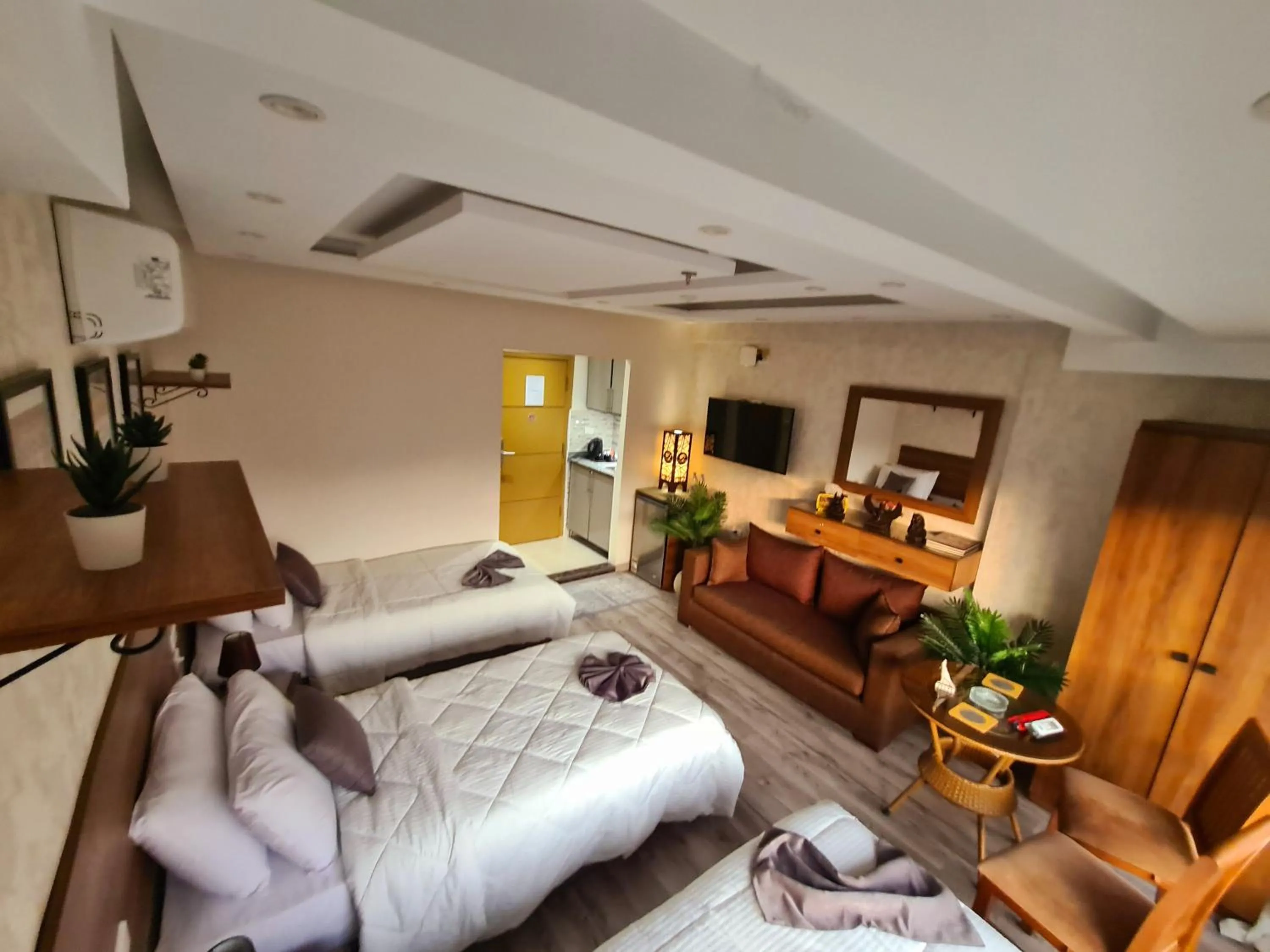 Communal lounge/ TV room in tourist hotel cairo downtown