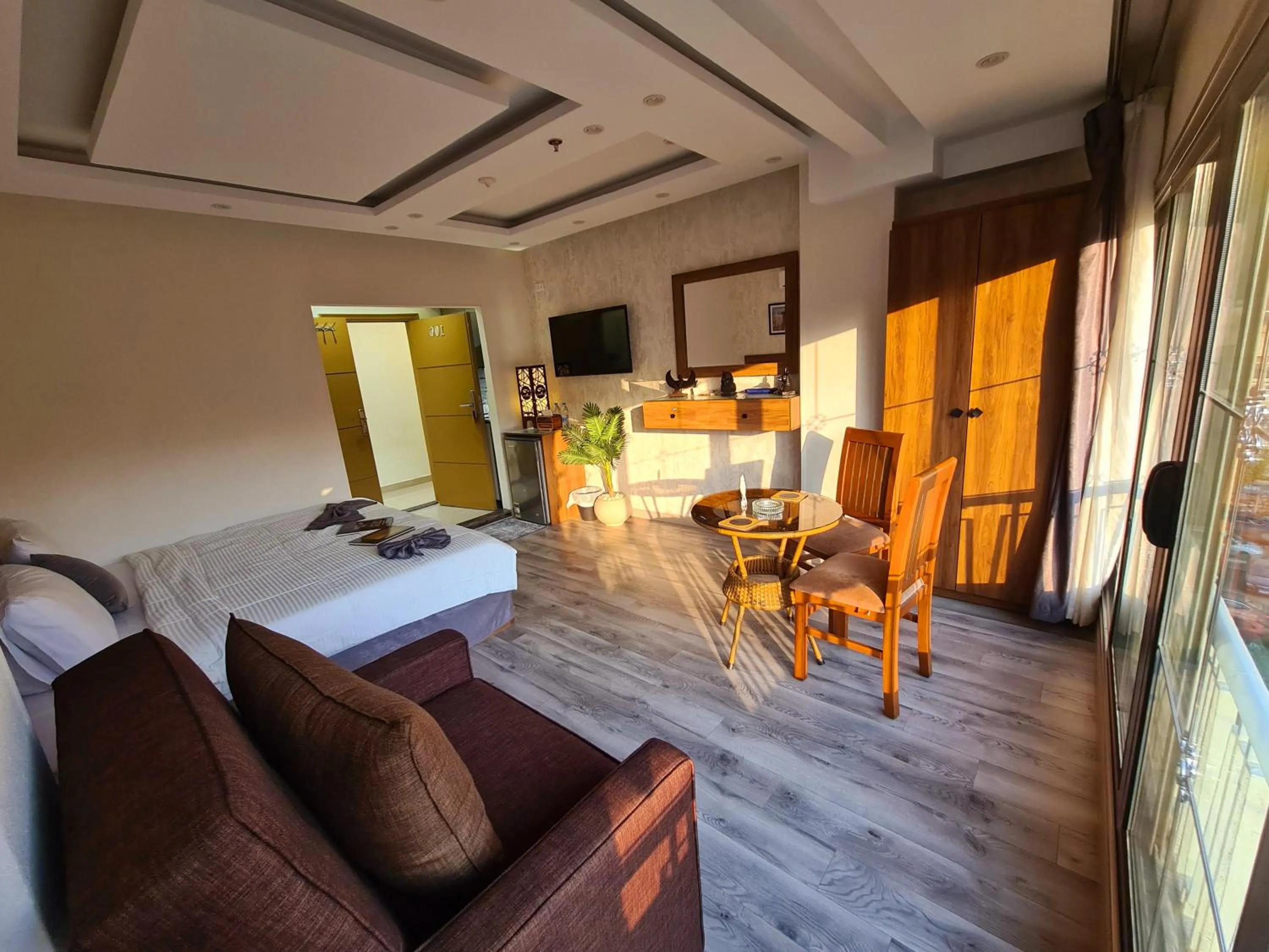 Communal lounge/ TV room in tourist hotel cairo downtown